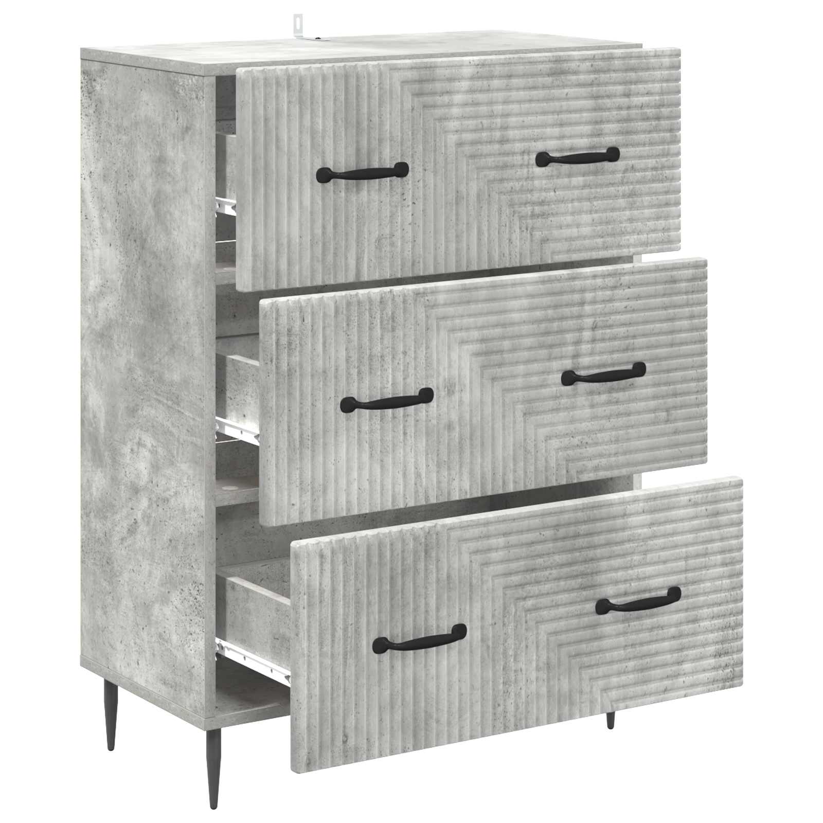 Ladenkast Betongrijs 66 x 34,5 x 89,5 cm Bewerkt hout is nu te koop bij PeponiXL, paradijselijk wonen!