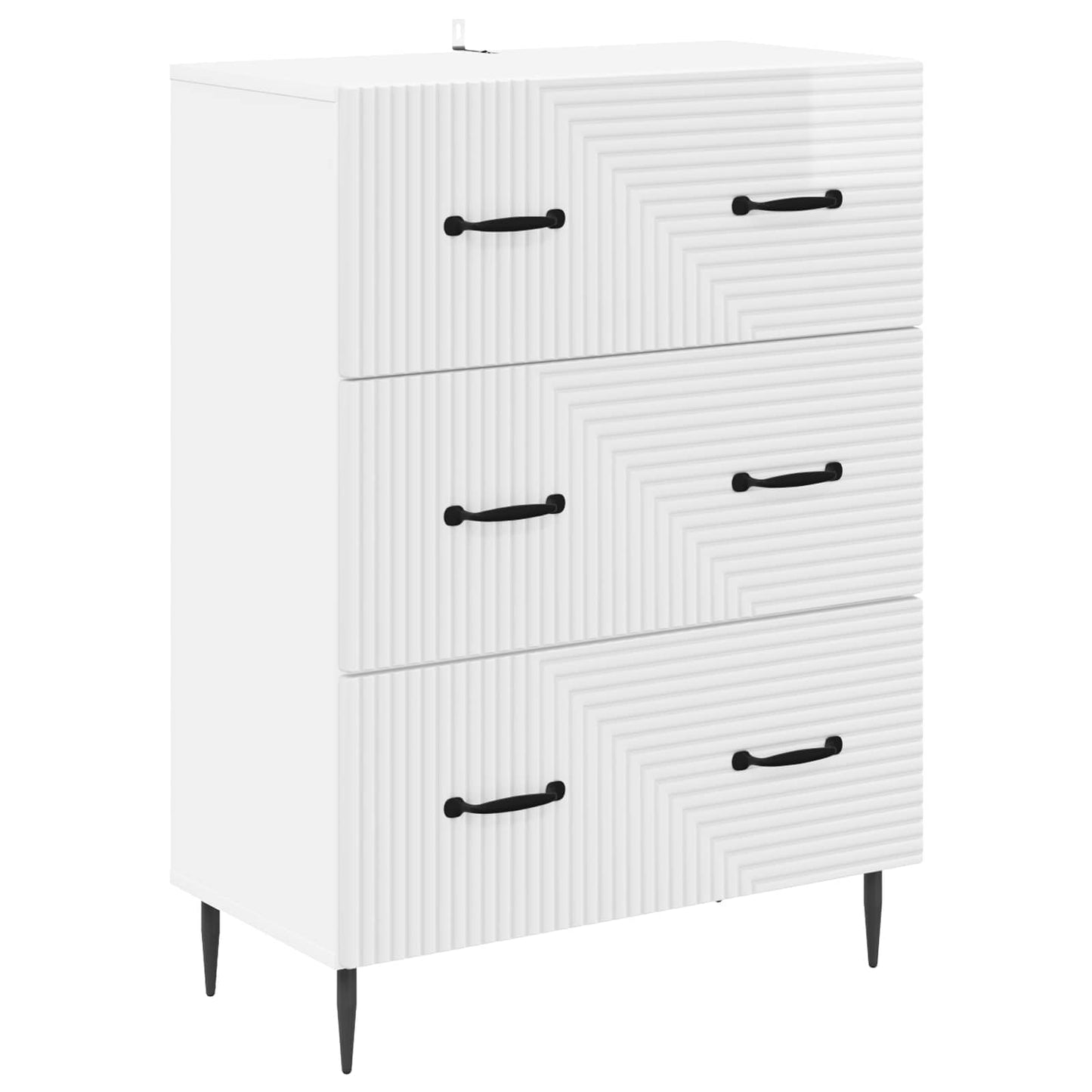 Ladenkast Hoogglans Wit 66 x 34,5 x 89,5 cm Bewerkt hout is nu te koop bij PeponiXL, paradijselijk wonen!
