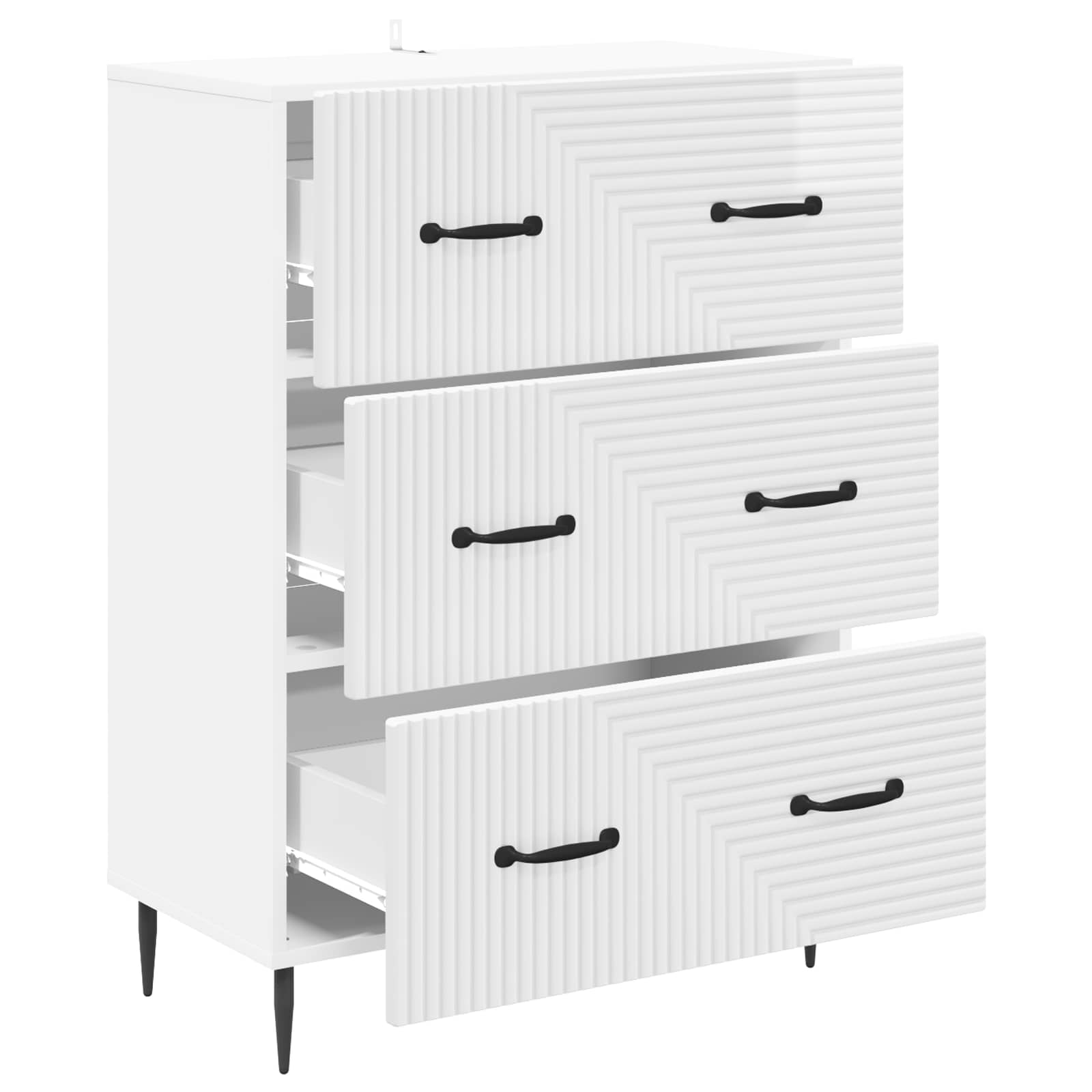 Ladenkast Hoogglans Wit 66 x 34,5 x 89,5 cm Bewerkt hout is nu te koop bij PeponiXL, paradijselijk wonen!