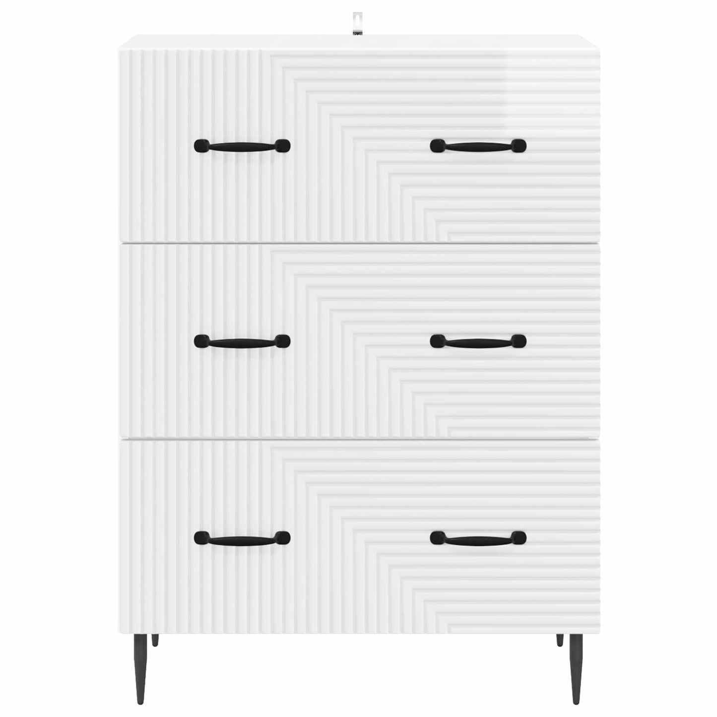 Ladenkast Hoogglans Wit 66 x 34,5 x 89,5 cm Bewerkt hout is nu te koop bij PeponiXL, paradijselijk wonen!