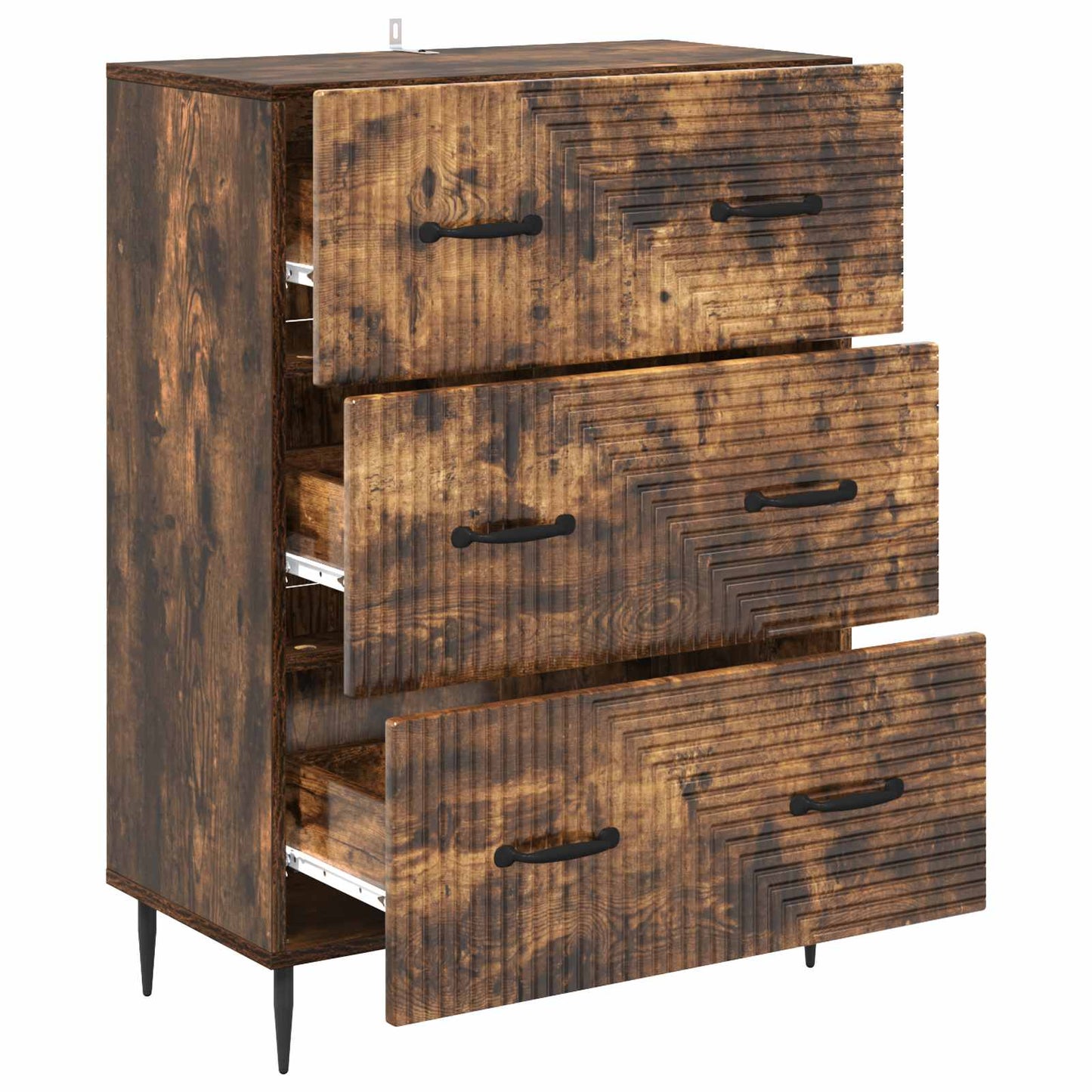 Ladenkast Gerookt eiken 66 x 34,5 x 89,5 cm Bewerkt hout is nu te koop bij PeponiXL, paradijselijk wonen!