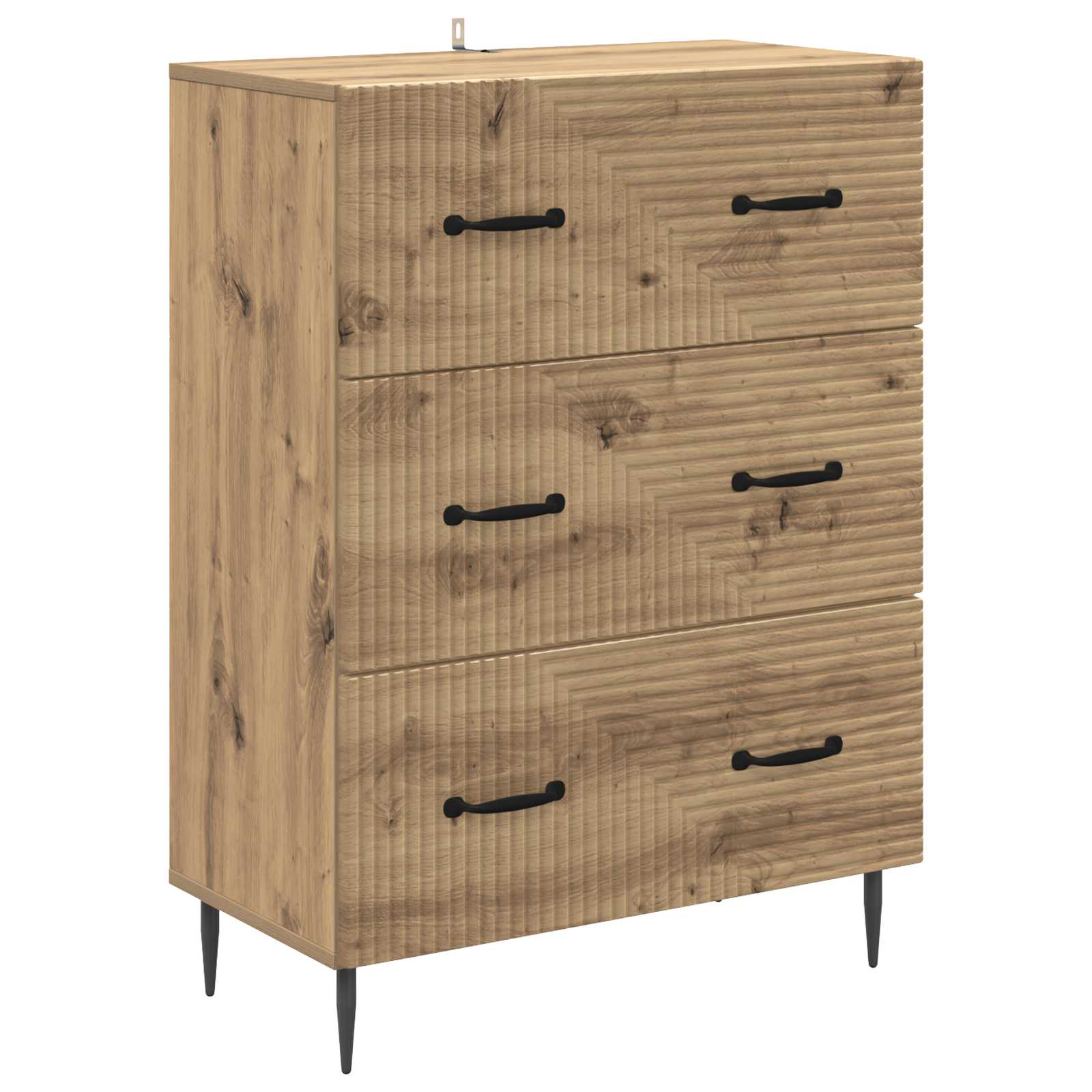 Ladenkast Artisanaal eiken 66 x 34,5 x 89,5 cm Bewerkt hout is nu te koop bij PeponiXL, paradijselijk wonen!