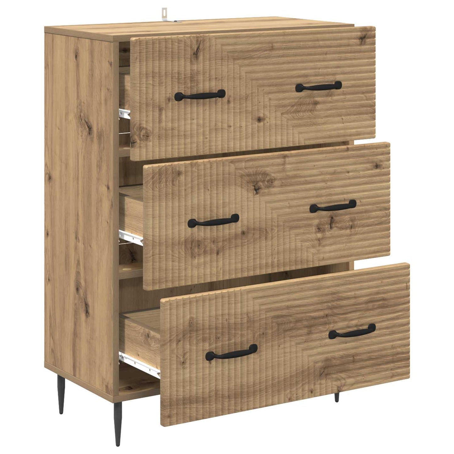 Ladenkast Artisanaal eiken 66 x 34,5 x 89,5 cm Bewerkt hout is nu te koop bij PeponiXL, paradijselijk wonen!