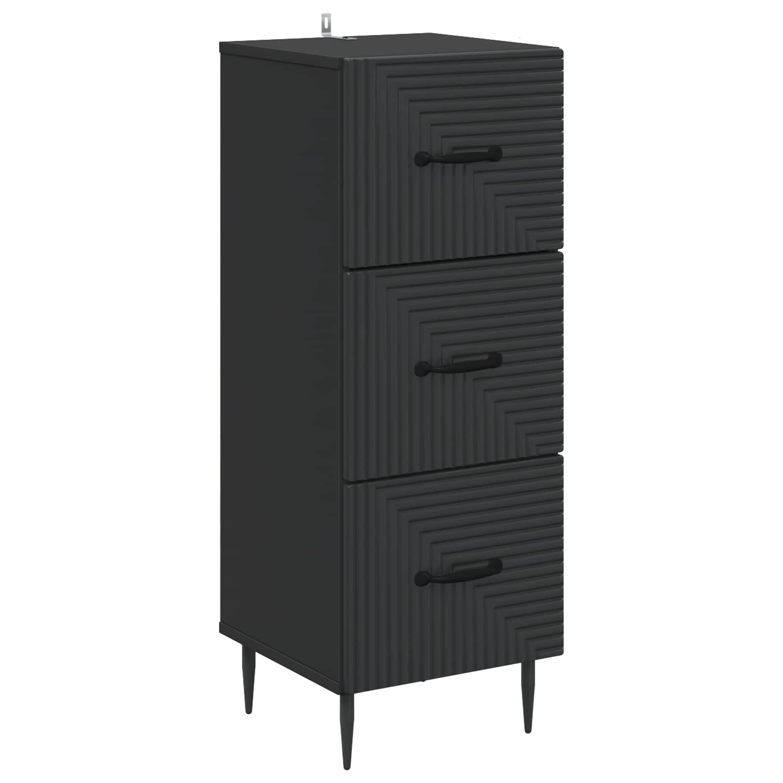 Ladenkast Zwart 33 x 34,5 x 89,5 cm Bewerkt hout is nu te koop bij PeponiXL, paradijselijk wonen!