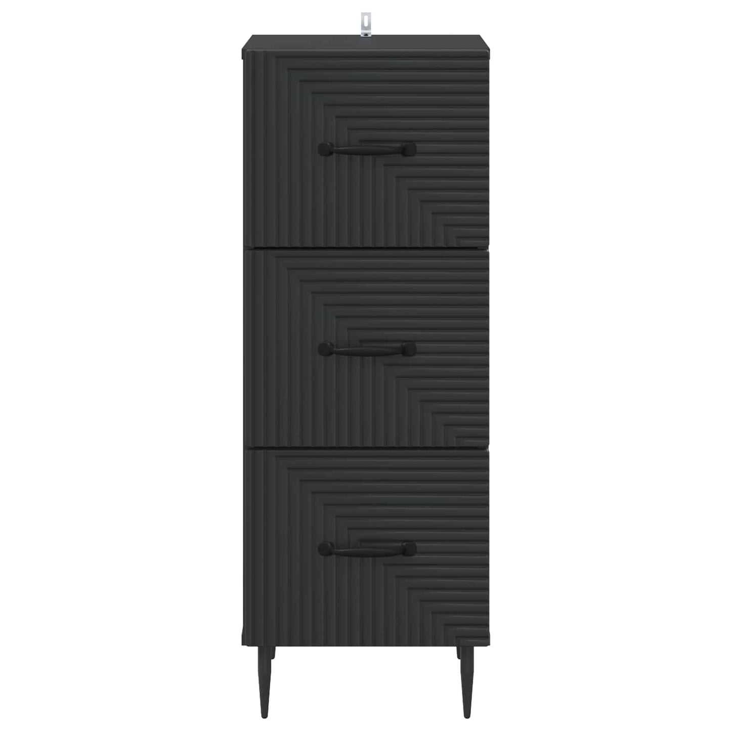Ladenkast Zwart 33 x 34,5 x 89,5 cm Bewerkt hout is nu te koop bij PeponiXL, paradijselijk wonen!