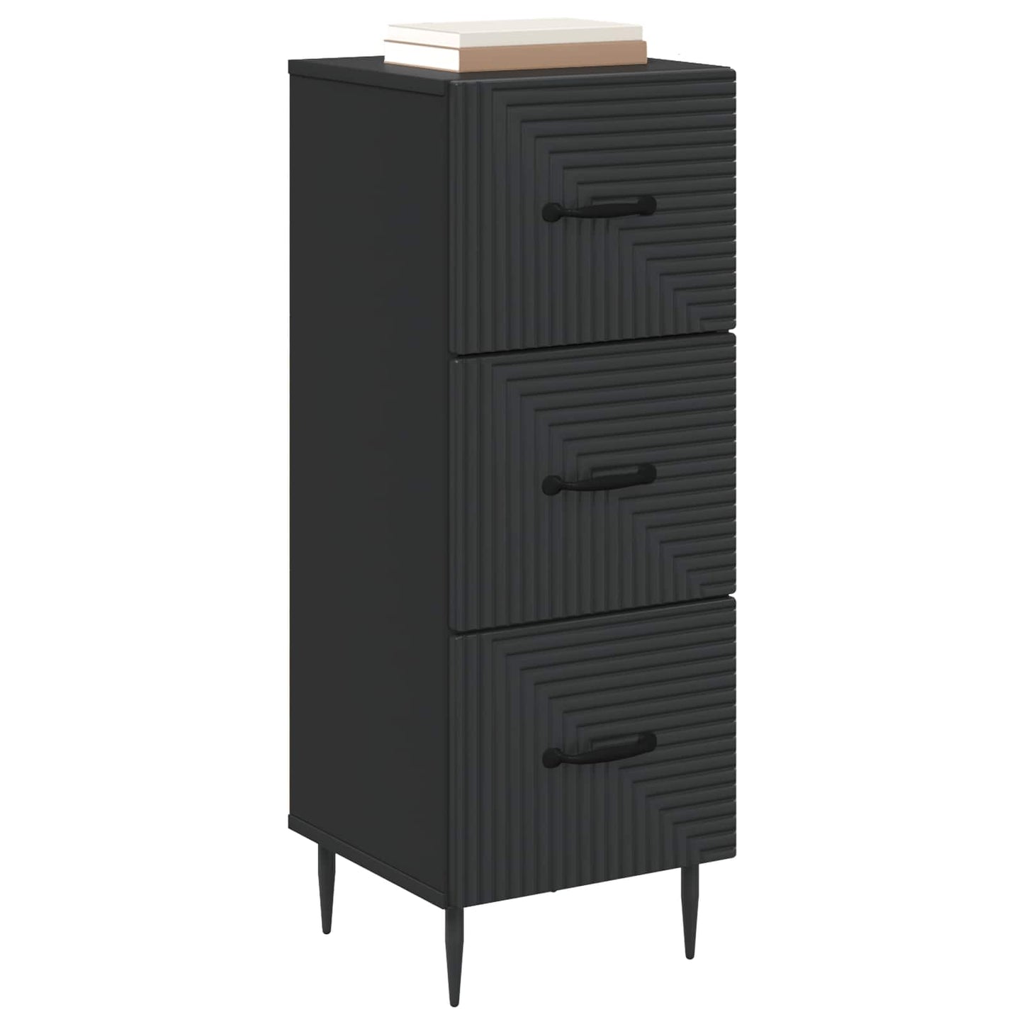Ladenkast Zwart 33 x 34,5 x 89,5 cm Bewerkt hout is nu te koop bij PeponiXL, paradijselijk wonen!