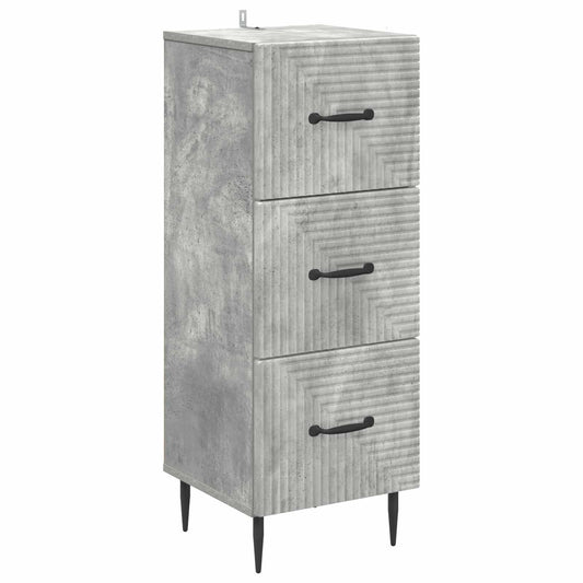 Ladenkast Betongrijs 33 x 34,5 x 89,5 cm Bewerkt hout is nu te koop bij PeponiXL, paradijselijk wonen!