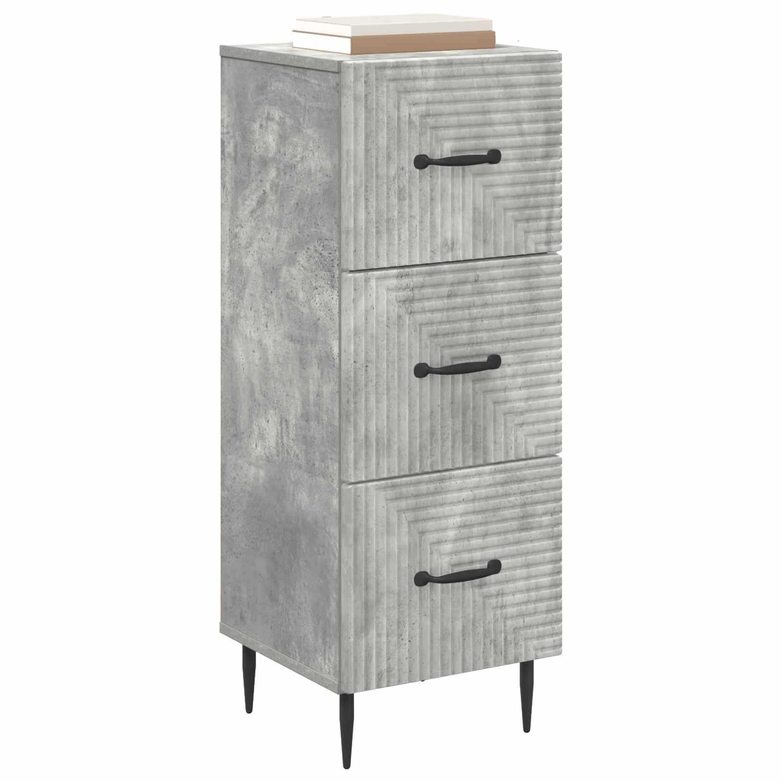 Ladenkast Betongrijs 33 x 34,5 x 89,5 cm Bewerkt hout is nu te koop bij PeponiXL, paradijselijk wonen!