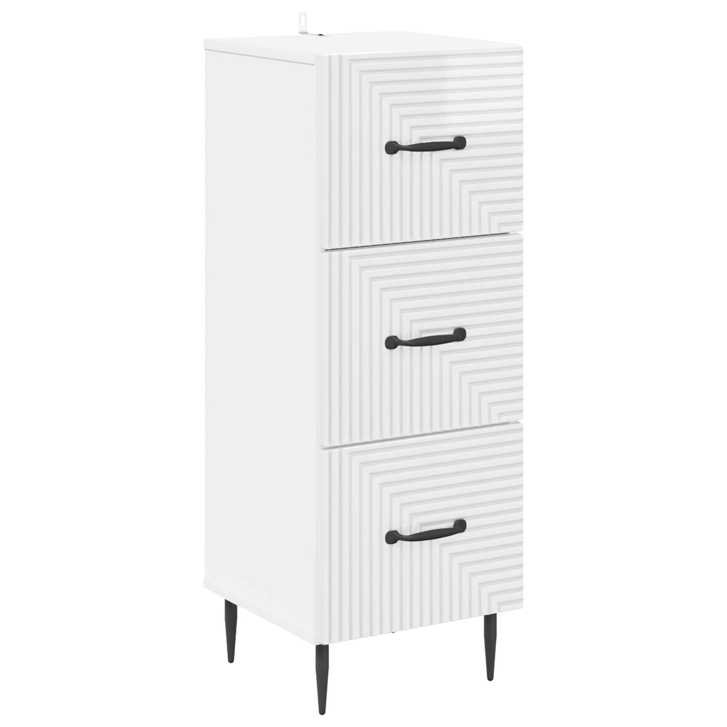 Ladenkast Hoogglans Wit 33 x 34,5 x 89,5 cm Bewerkt hout is nu te koop bij PeponiXL, paradijselijk wonen!