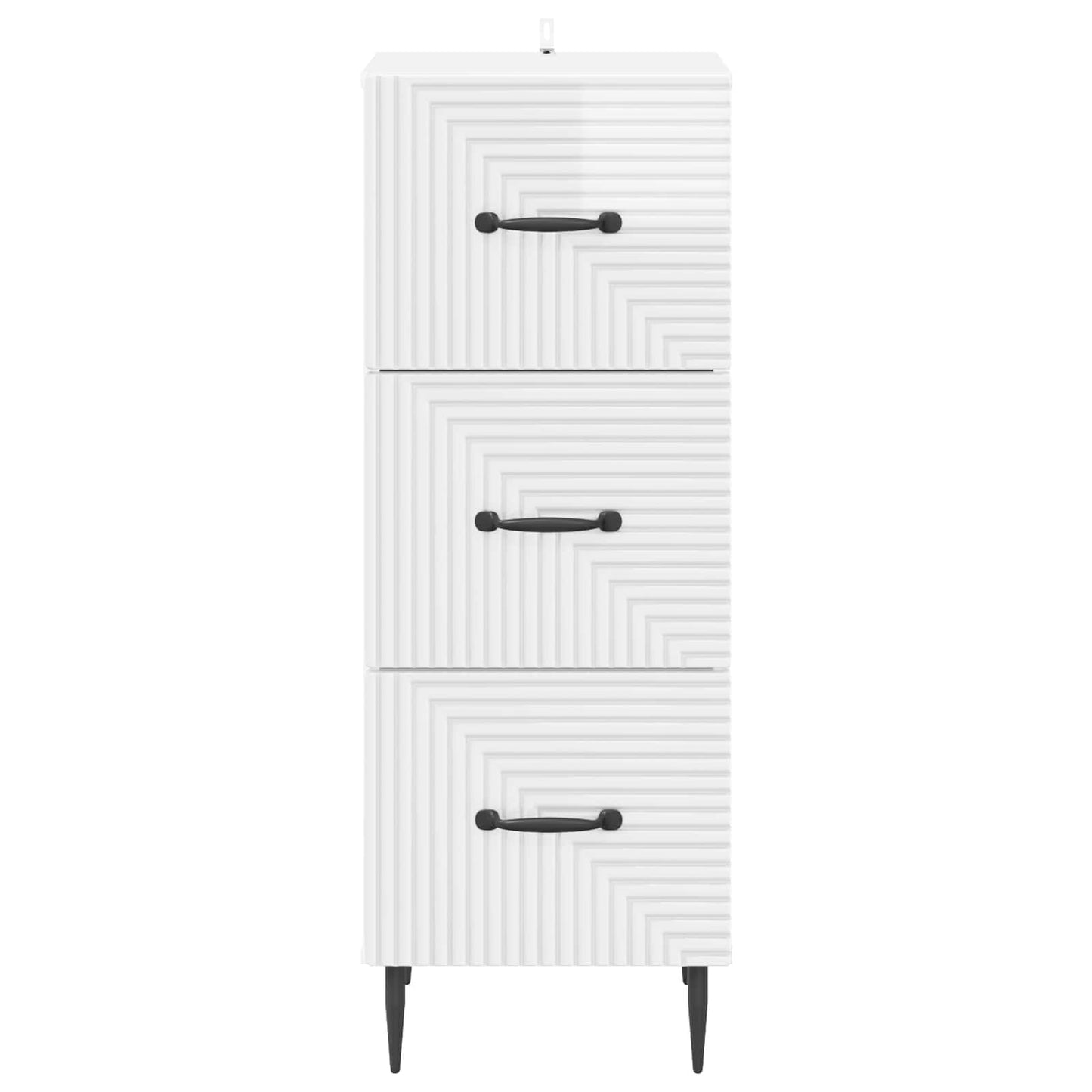 Ladenkast Hoogglans Wit 33 x 34,5 x 89,5 cm Bewerkt hout is nu te koop bij PeponiXL, paradijselijk wonen!