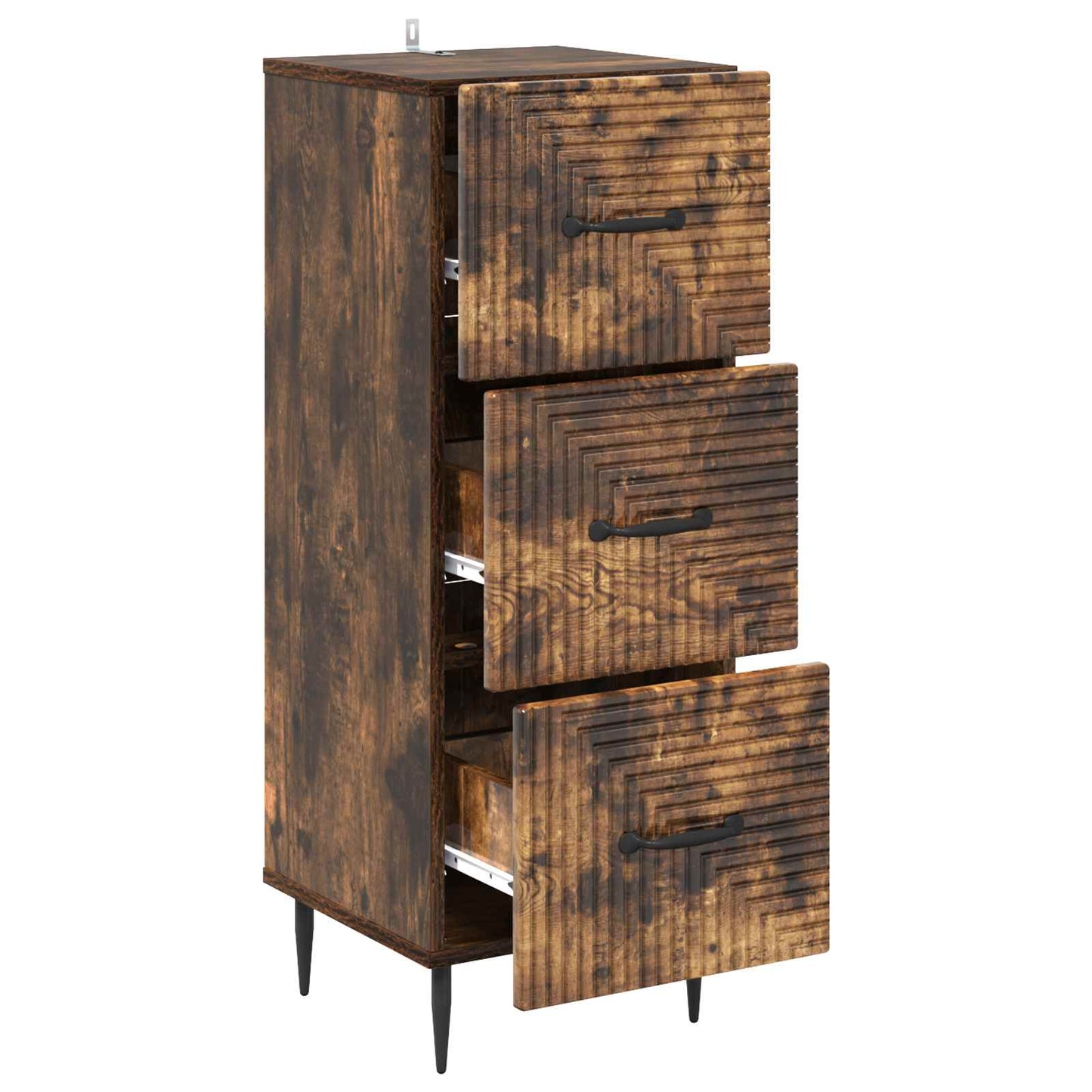 Ladenkast Gerookt eiken 33 x 34,5 x 89,5 cm Bewerkt hout is nu te koop bij PeponiXL, paradijselijk wonen!