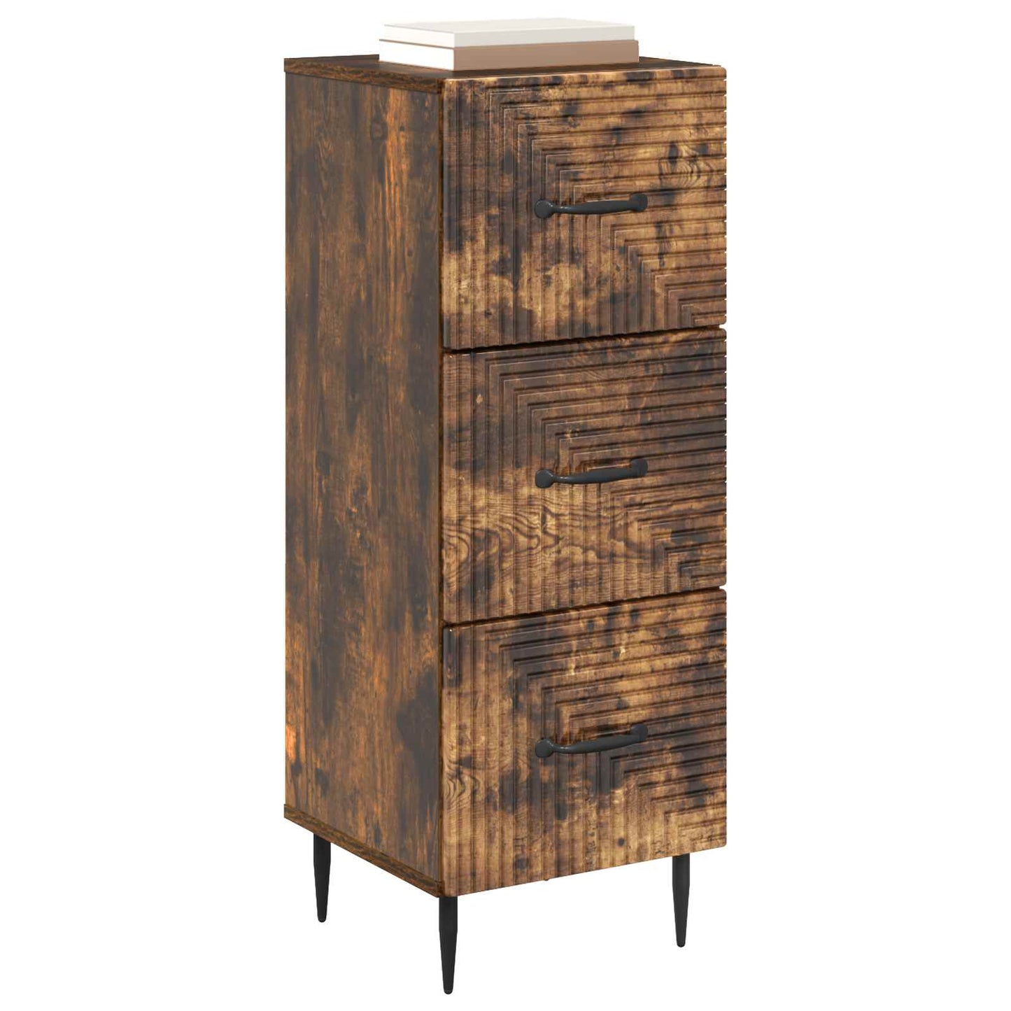 Ladenkast Gerookt eiken 33 x 34,5 x 89,5 cm Bewerkt hout is nu te koop bij PeponiXL, paradijselijk wonen!