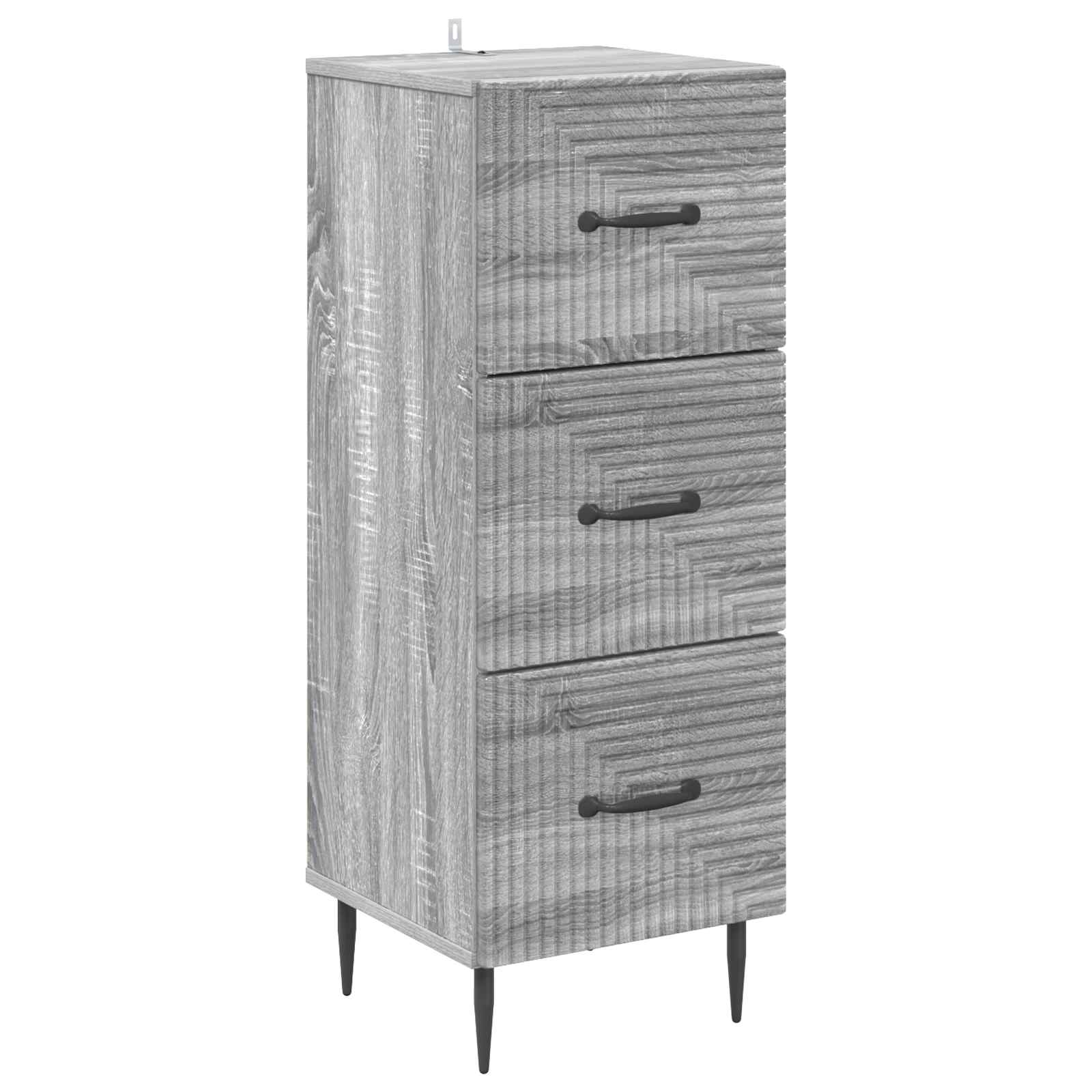 Ladenkast Grijs sonoma 33 x 34,5 x 89,5 cm Bewerkt hout is nu te koop bij PeponiXL, paradijselijk wonen!