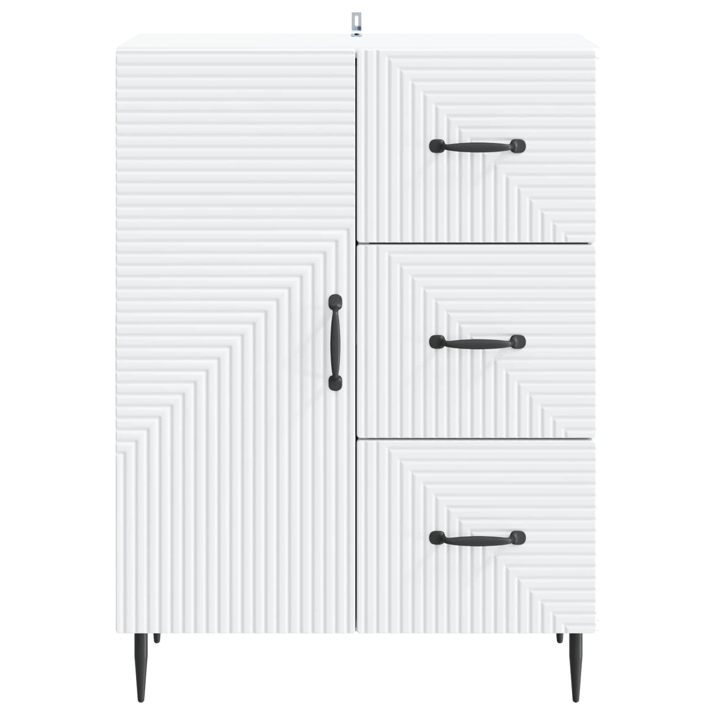 Dressoir Wit 66 x 34,5 x 89,5 cm Bewerkt hout is nu te koop bij PeponiXL, paradijselijk wonen!