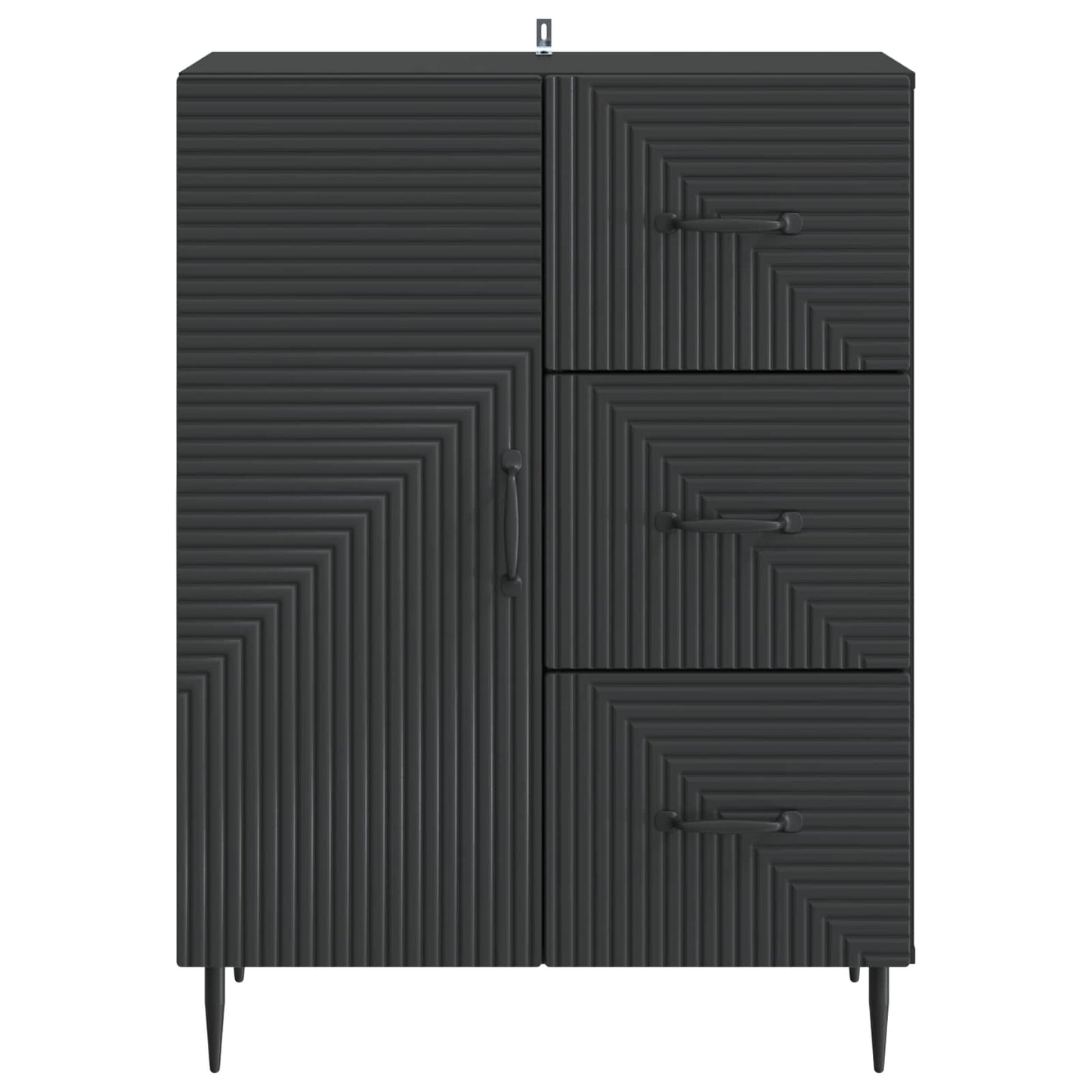 Dressoir met lade Zwart 66 x 34,5 x 89,5 cm Bewerkt hout is nu te koop bij PeponiXL, paradijselijk wonen!
