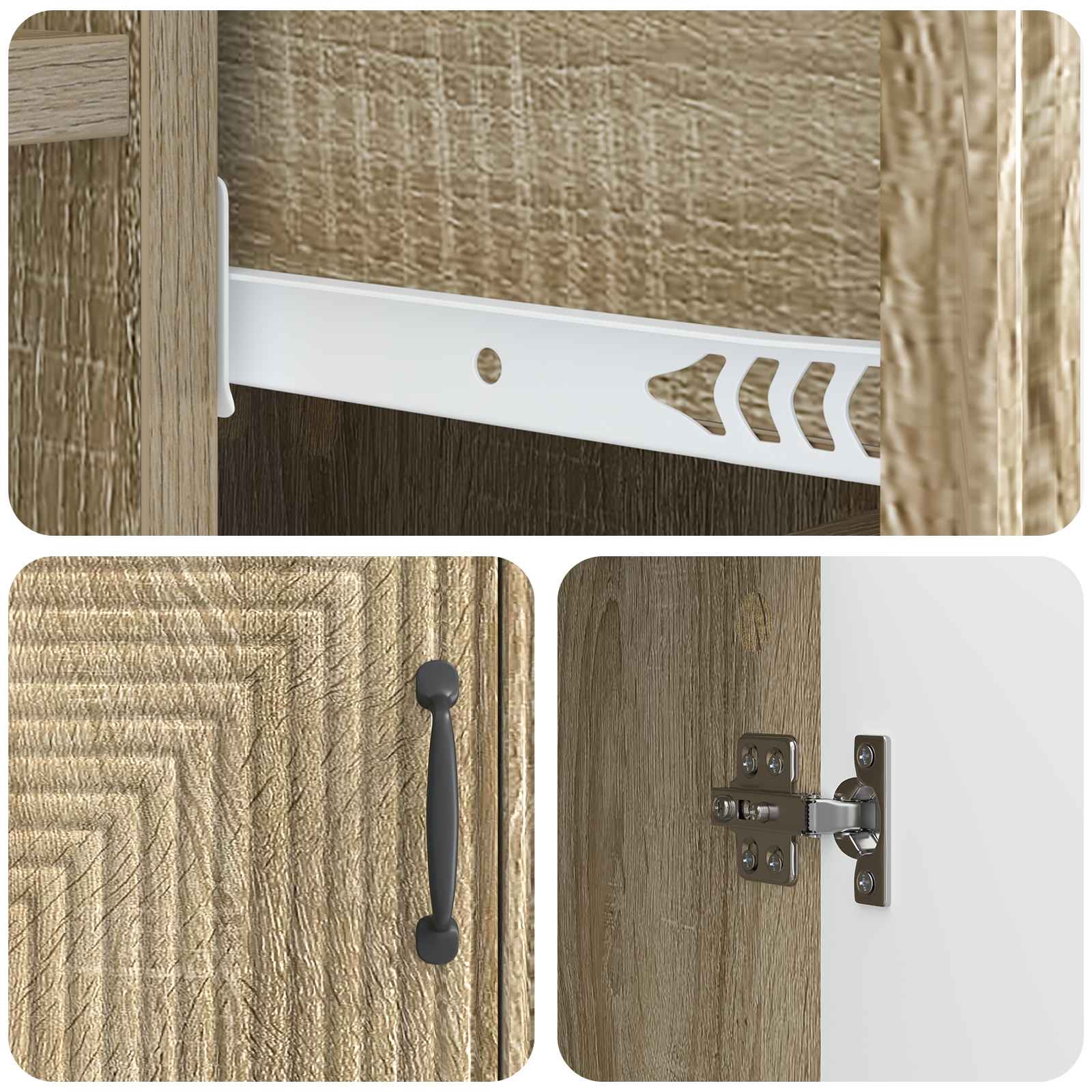 Dressoir met lade Sonoma Eiken 66 x 34,5 x 89,5 cm Bewerkt hout is nu te koop bij PeponiXL, paradijselijk wonen!