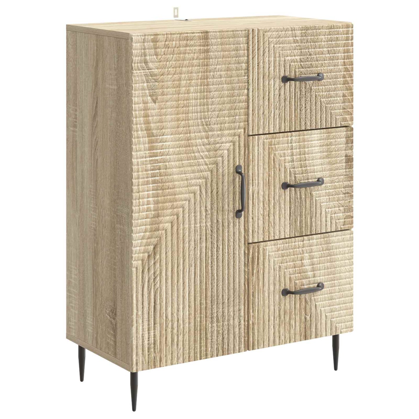Dressoir met lade Sonoma Eiken 66 x 34,5 x 89,5 cm Bewerkt hout is nu te koop bij PeponiXL, paradijselijk wonen!