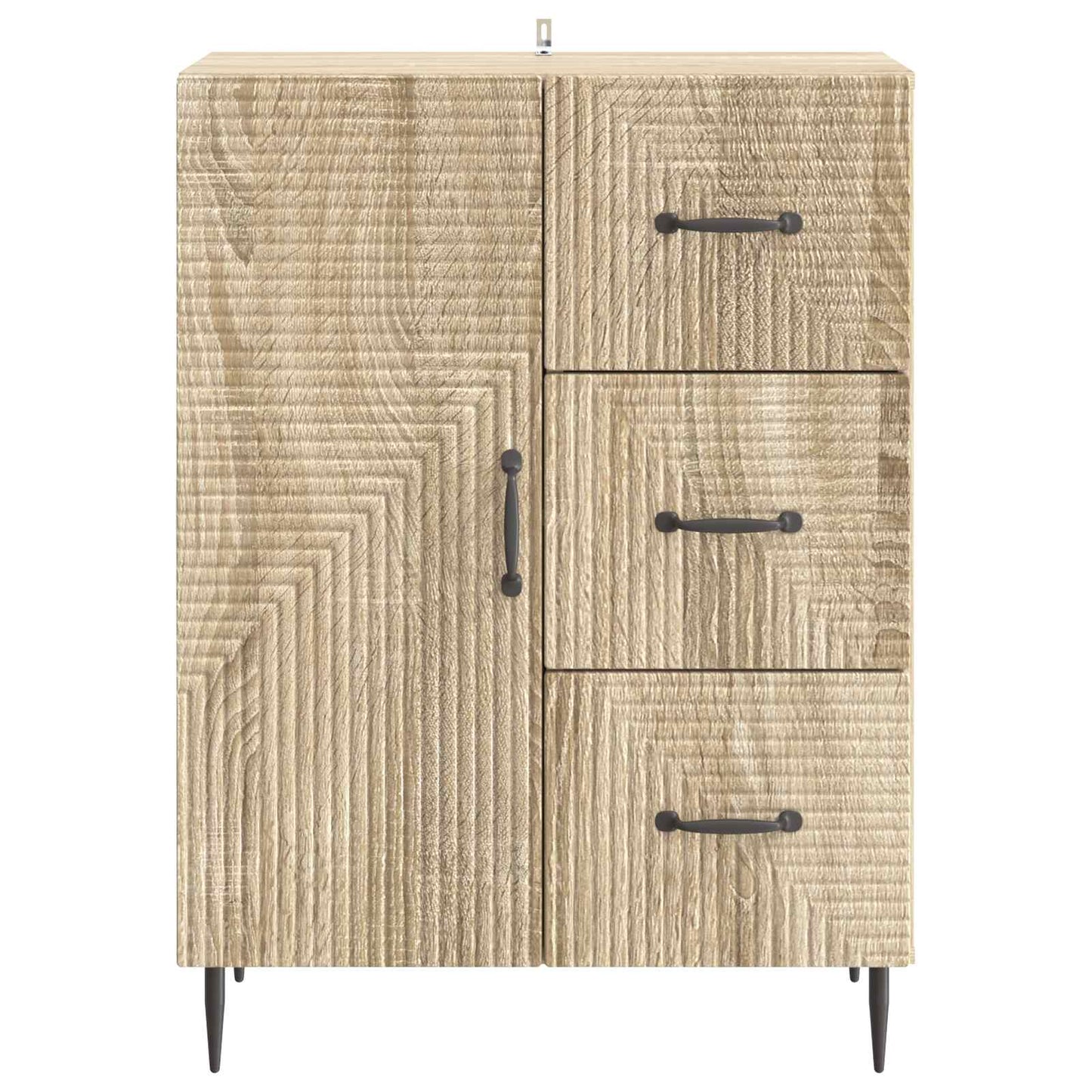 Dressoir met lade Sonoma Eiken 66 x 34,5 x 89,5 cm Bewerkt hout is nu te koop bij PeponiXL, paradijselijk wonen!