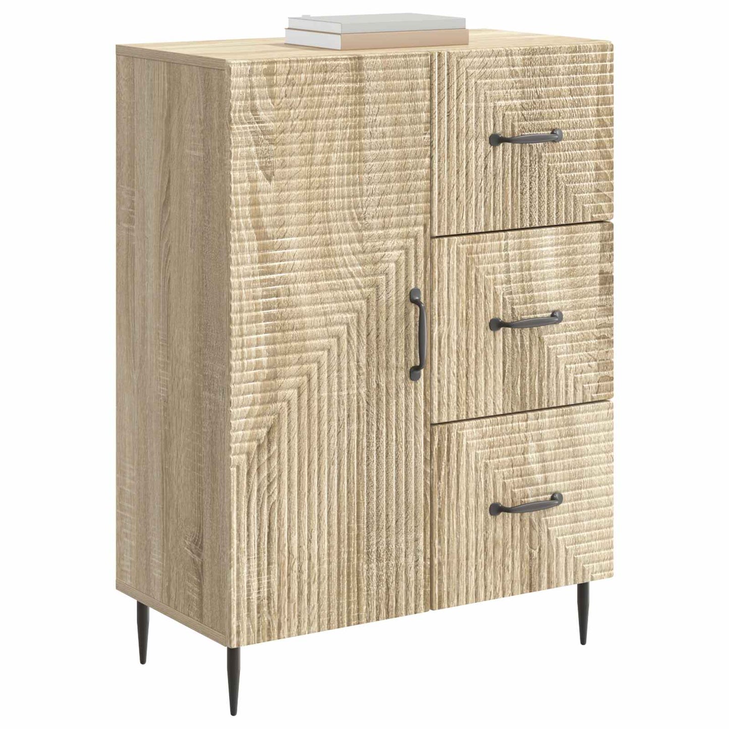 Dressoir met lade Sonoma Eiken 66 x 34,5 x 89,5 cm Bewerkt hout is nu te koop bij PeponiXL, paradijselijk wonen!