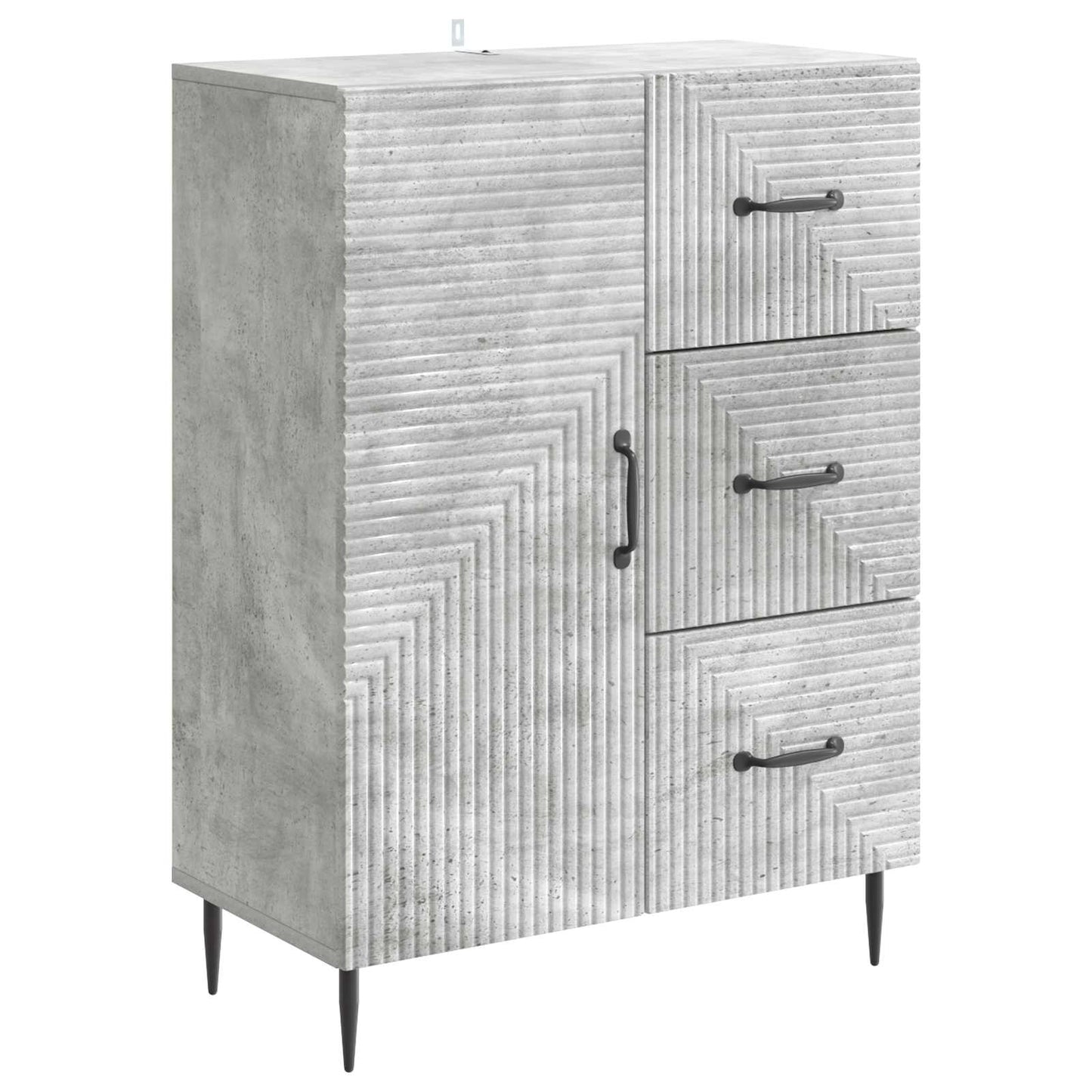 Dressoir met lade Betongrijs 66 x 34,5 x 89,5 cm Bewerkt hout is nu te koop bij PeponiXL, paradijselijk wonen!