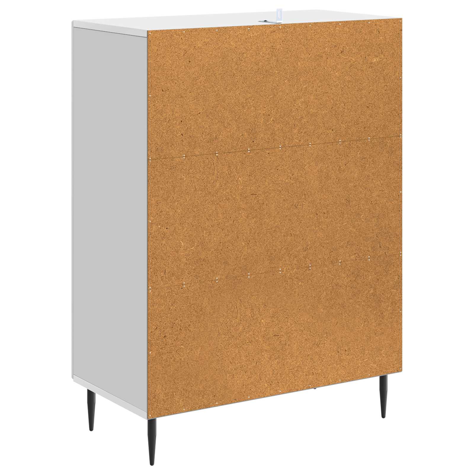 Dressoir Hoogglans Wit 66 x 34,5 x 89,5 cm Bewerkt hout is nu te koop bij PeponiXL, paradijselijk wonen!