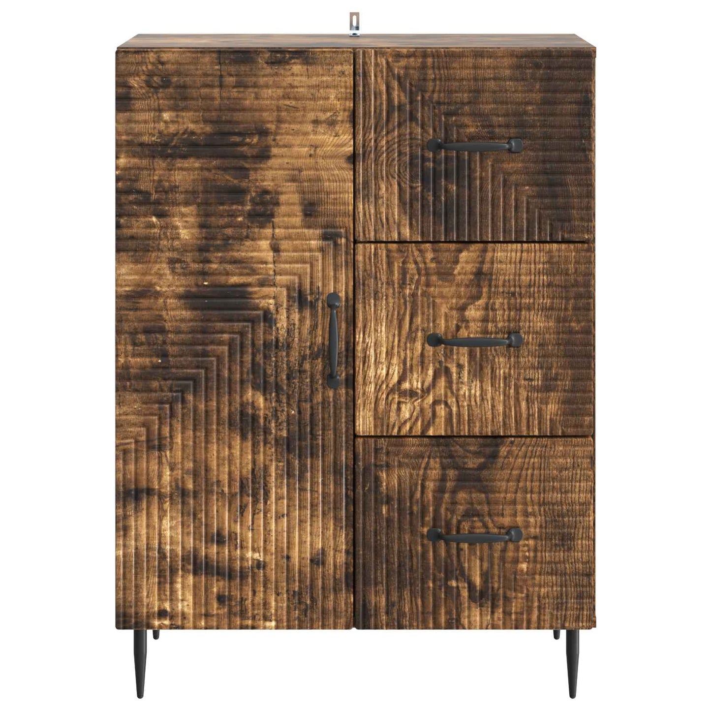 Dressoir Gerookt eiken 66 x 34,5 x 89,5 cm Bewerkt hout is nu te koop bij PeponiXL, paradijselijk wonen!