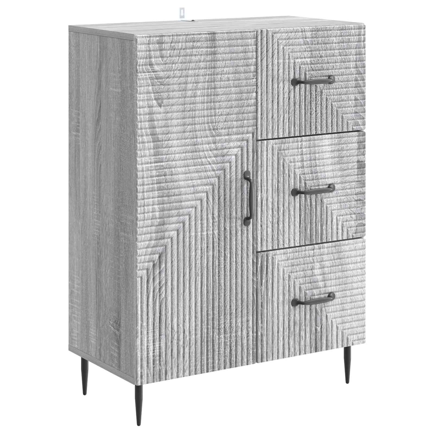 Dressoir met lade Grijs sonoma 66 x 34,5 x 89,5 cm Bewerkt hout is nu te koop bij PeponiXL, paradijselijk wonen!