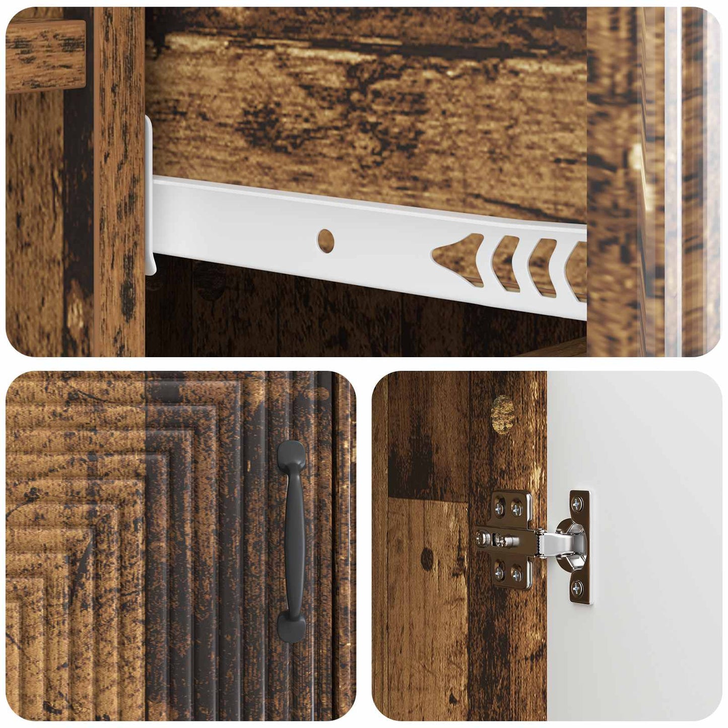 Dressoir met lade Oud hout 66 x 34,5 x 89,5 cm Bewerkt hout is nu te koop bij PeponiXL, paradijselijk wonen!