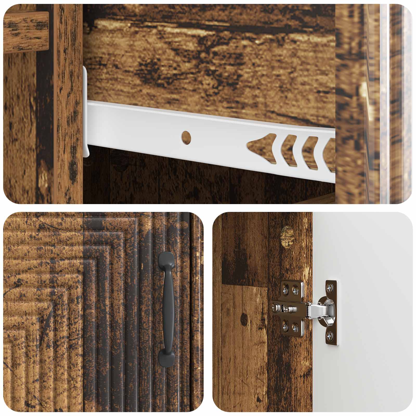 Dressoir met lade Oud hout 66 x 34,5 x 89,5 cm Bewerkt hout is nu te koop bij PeponiXL, paradijselijk wonen!