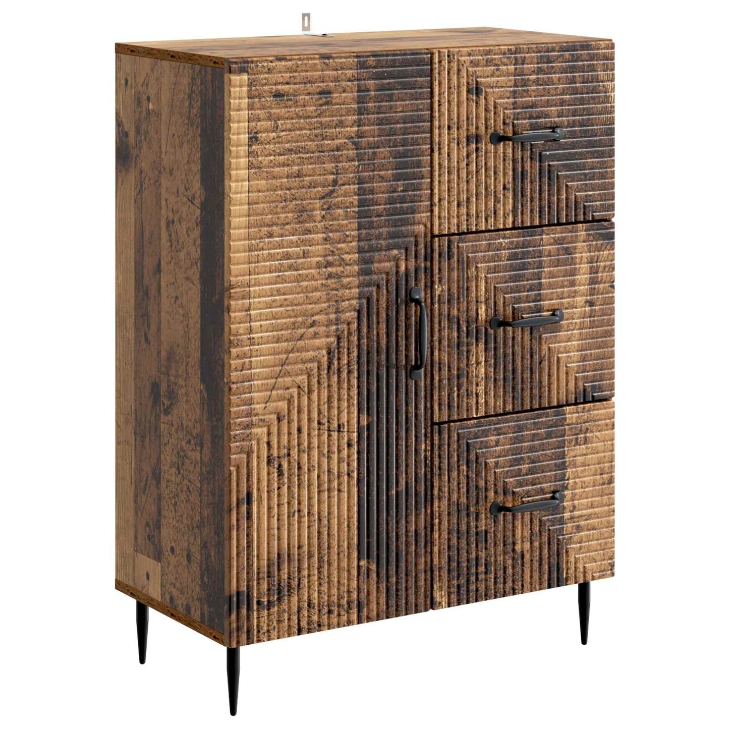 Dressoir met lade Oud hout 66 x 34,5 x 89,5 cm Bewerkt hout is nu te koop bij PeponiXL, paradijselijk wonen!