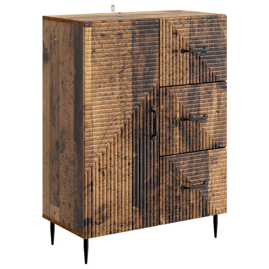 Dressoir met lade Oud hout 66 x 34,5 x 89,5 cm Bewerkt hout is nu te koop bij PeponiXL, paradijselijk wonen!