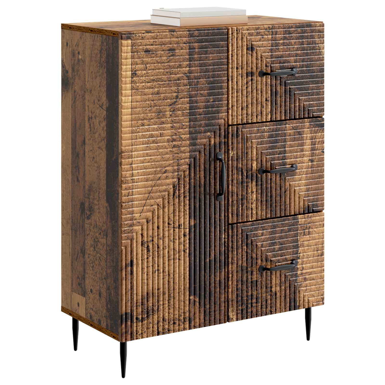 Dressoir met lade Oud hout 66 x 34,5 x 89,5 cm Bewerkt hout is nu te koop bij PeponiXL, paradijselijk wonen!