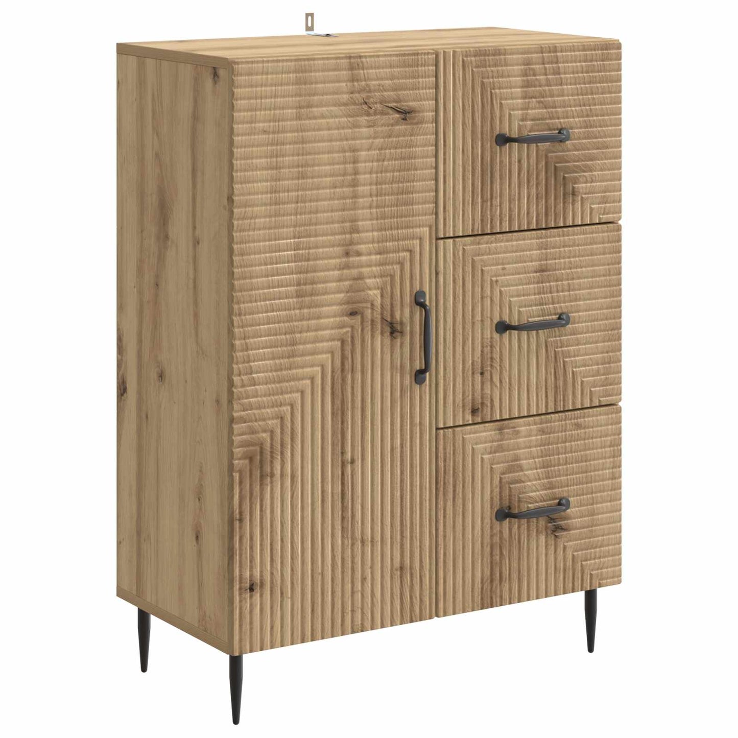 Dressoir Artisanaal eiken 66 x 34,5 x 89,5 cm Bewerkt hout is nu te koop bij PeponiXL, paradijselijk wonen!
