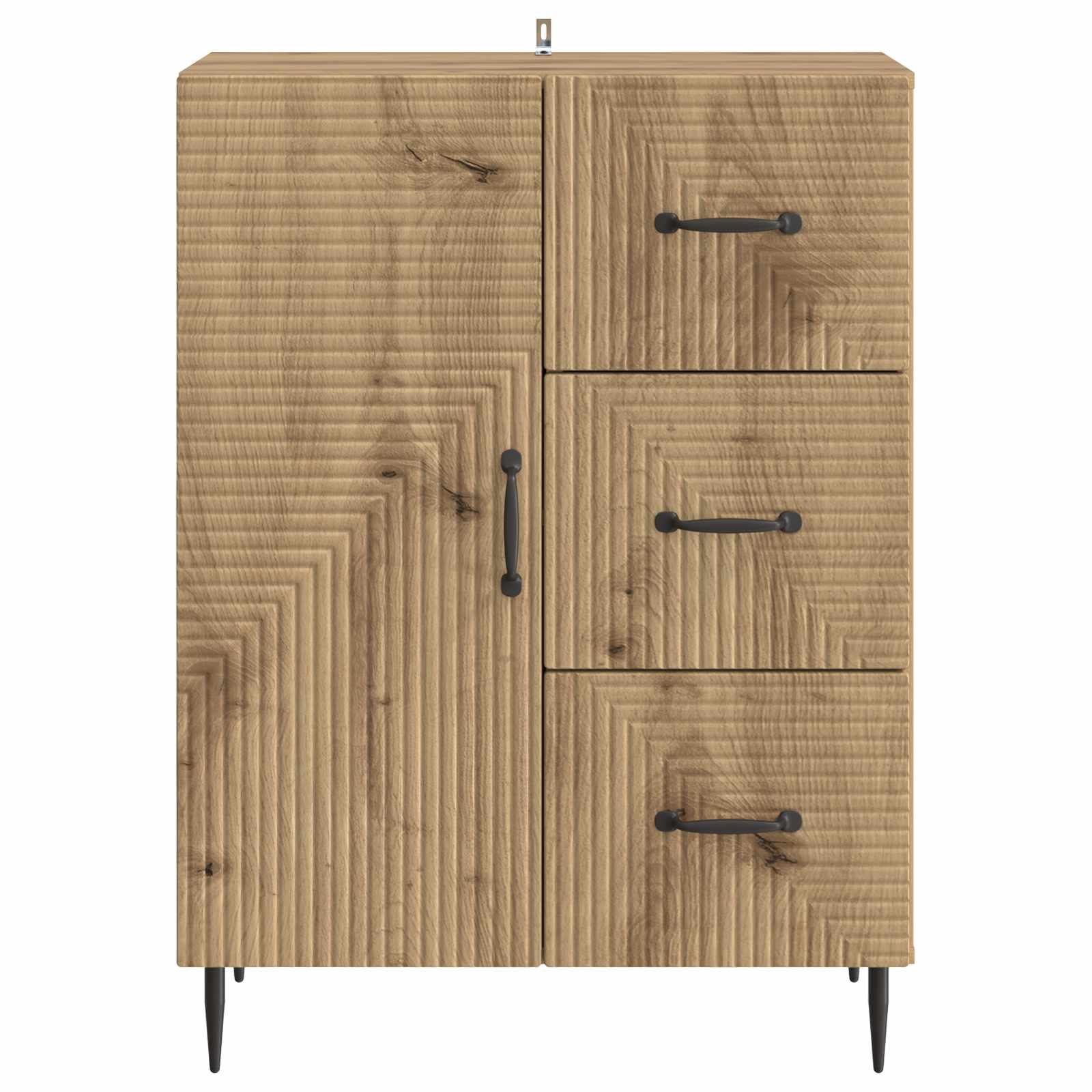 Dressoir Artisanaal eiken 66 x 34,5 x 89,5 cm Bewerkt hout is nu te koop bij PeponiXL, paradijselijk wonen!