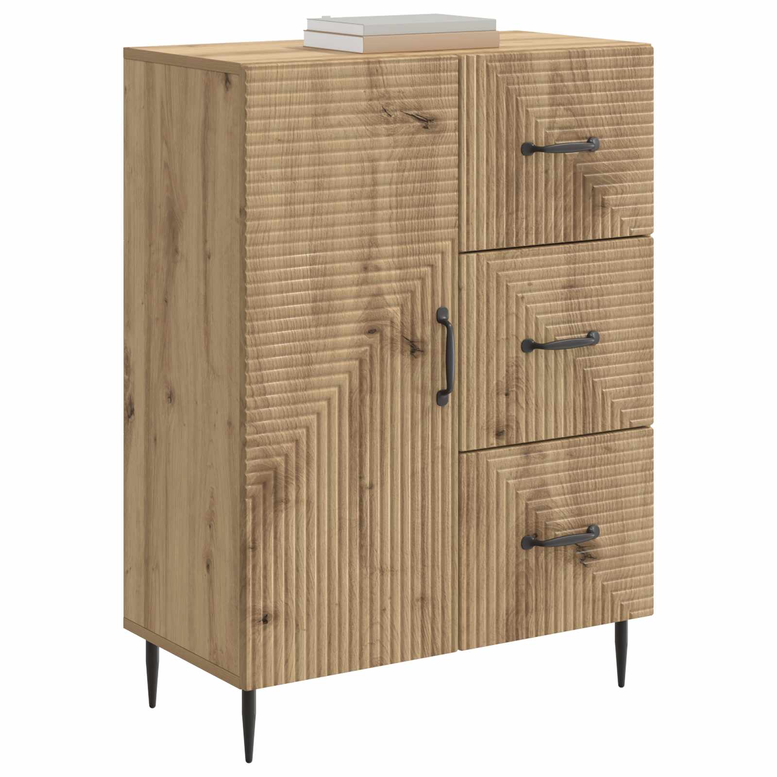 Dressoir Artisanaal eiken 66 x 34,5 x 89,5 cm Bewerkt hout is nu te koop bij PeponiXL, paradijselijk wonen!