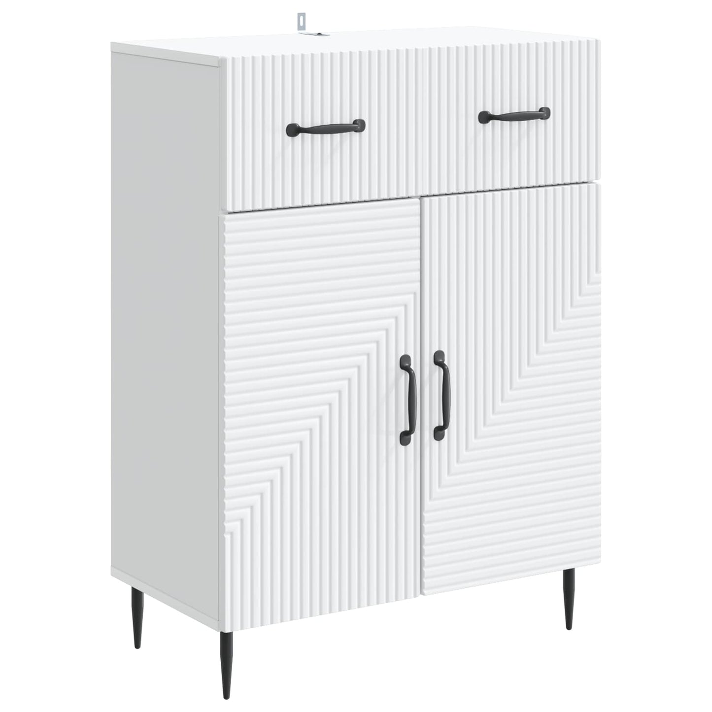 Dressoir Wit 66 x 34,5 x 89,5 cm Bewerkt hout is nu te koop bij PeponiXL, paradijselijk wonen!