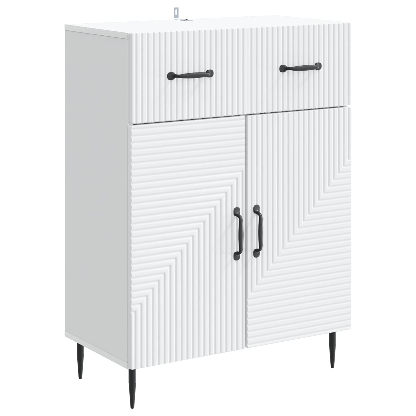 Dressoir Wit 66 x 34,5 x 89,5 cm Bewerkt hout is nu te koop bij PeponiXL, paradijselijk wonen!