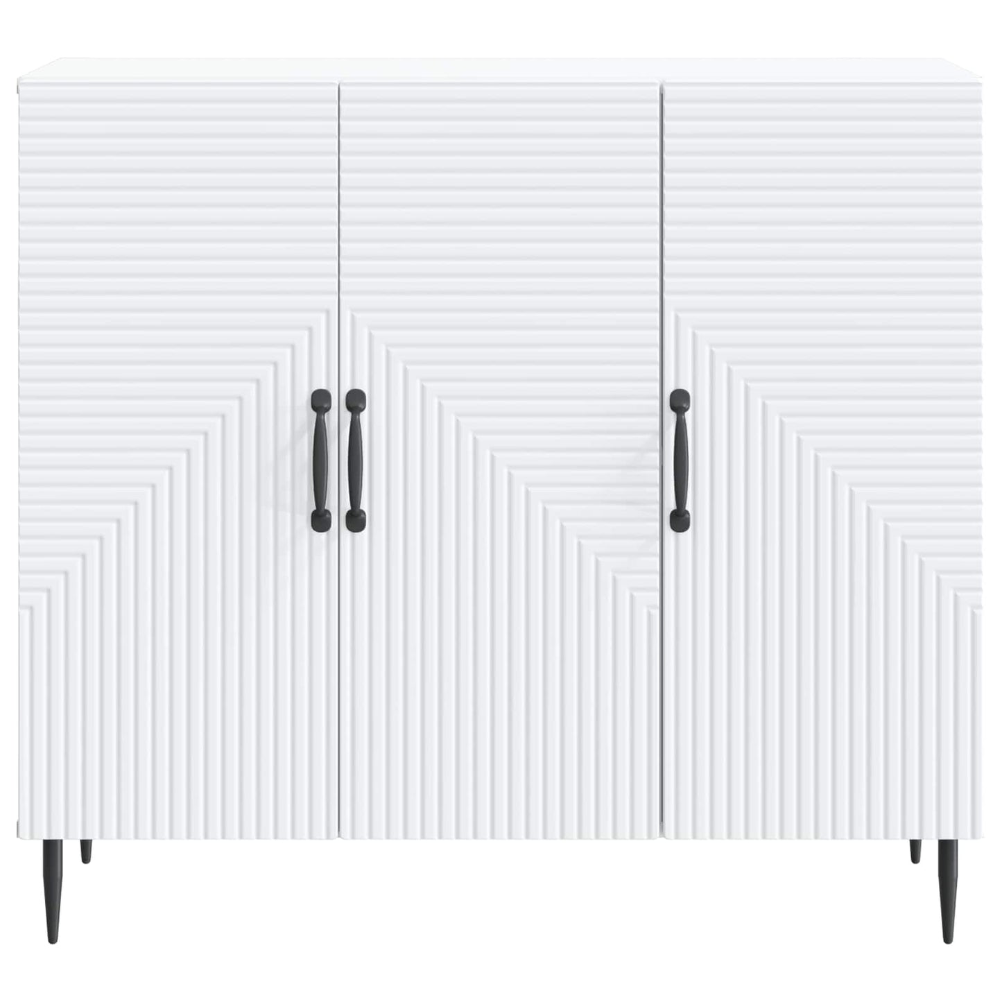 Dressoir Wit 89 x 34,5 x 80 cm Bewerkt hout is nu te koop bij PeponiXL, paradijselijk wonen!