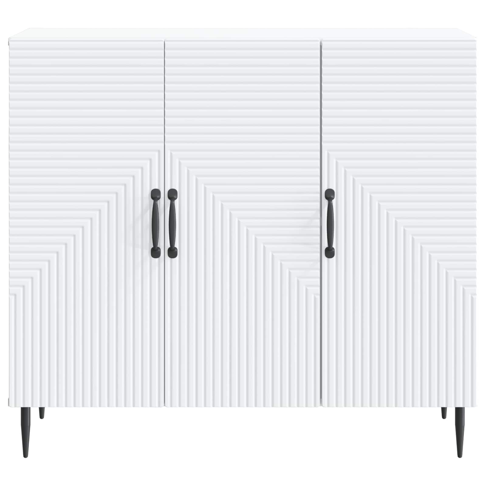 Dressoir Wit 89 x 34,5 x 80 cm Bewerkt hout is nu te koop bij PeponiXL, paradijselijk wonen!