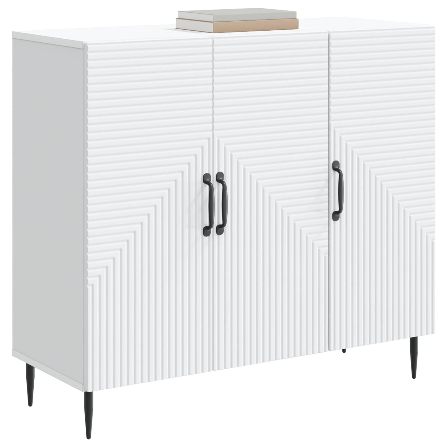 Dressoir Wit 89 x 34,5 x 80 cm Bewerkt hout is nu te koop bij PeponiXL, paradijselijk wonen!