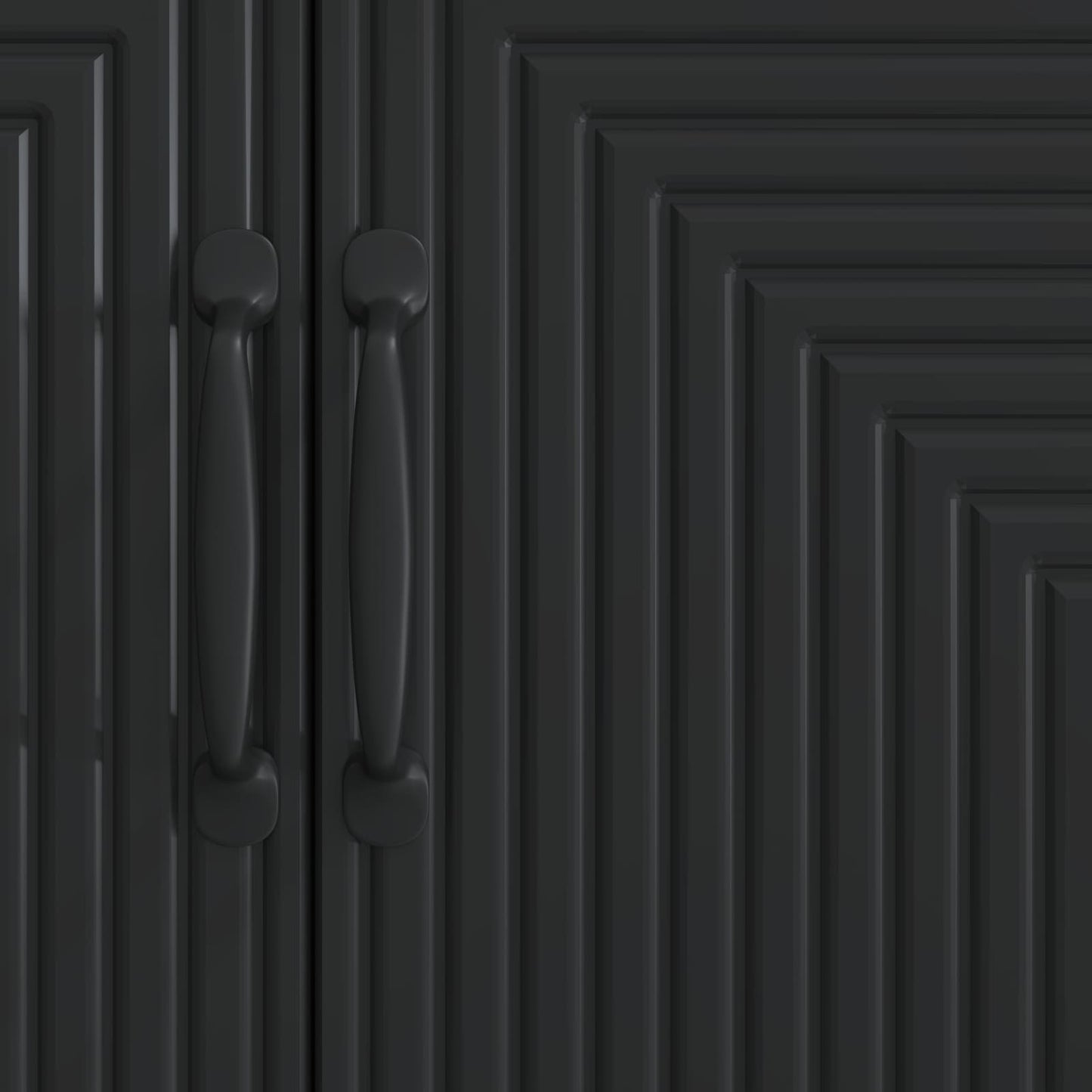 Dressoir Zwart 89 x 34,5 x 80 cm Bewerkt hout is nu te koop bij PeponiXL, paradijselijk wonen!