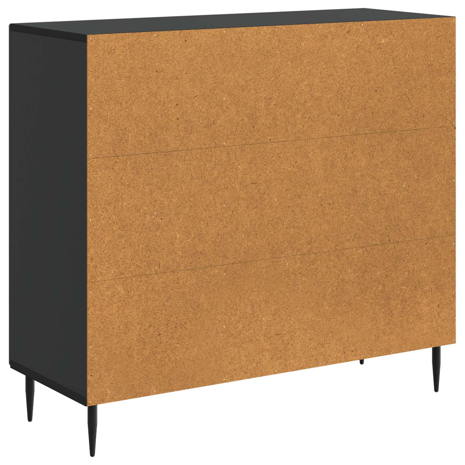 Dressoir Zwart 89 x 34,5 x 80 cm Bewerkt hout is nu te koop bij PeponiXL, paradijselijk wonen!