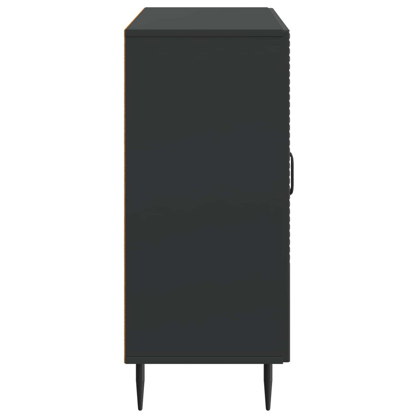 Dressoir Zwart 89 x 34,5 x 80 cm Bewerkt hout is nu te koop bij PeponiXL, paradijselijk wonen!