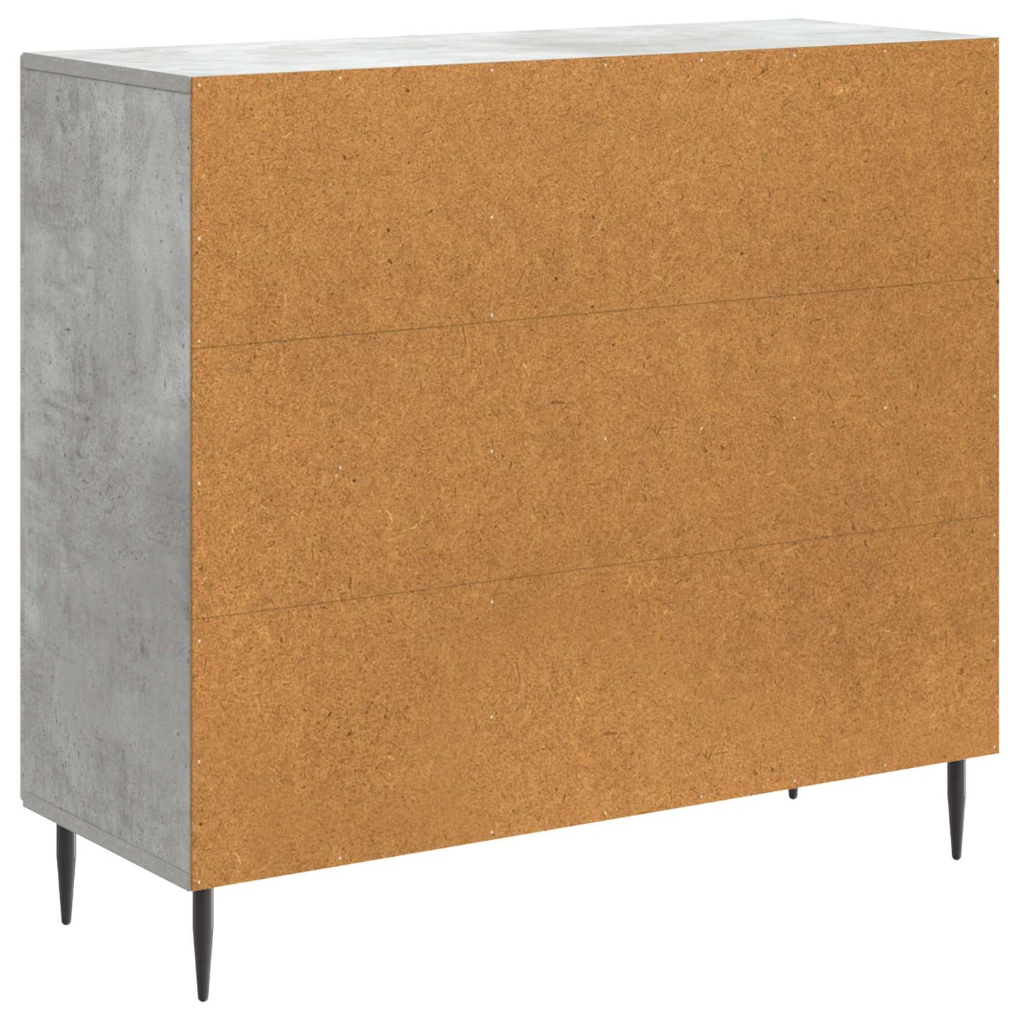Dressoir Betongrijs 89 x 34,5 x 80 cm Bewerkt hout is nu te koop bij PeponiXL, paradijselijk wonen!