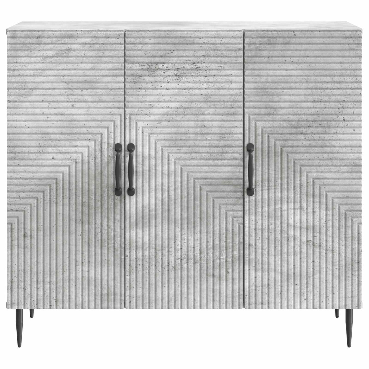 Dressoir Betongrijs 89 x 34,5 x 80 cm Bewerkt hout is nu te koop bij PeponiXL, paradijselijk wonen!