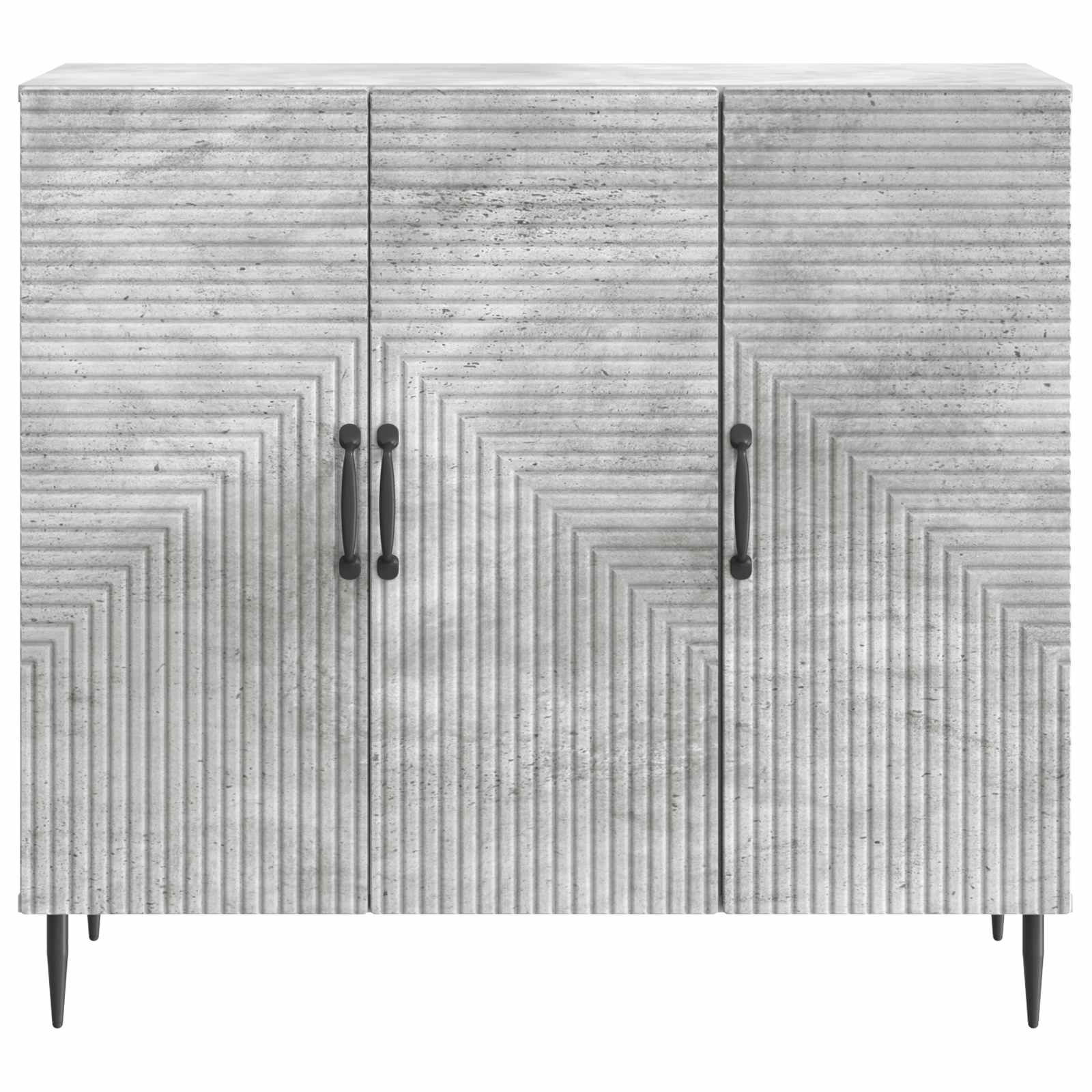 Dressoir Betongrijs 89 x 34,5 x 80 cm Bewerkt hout is nu te koop bij PeponiXL, paradijselijk wonen!