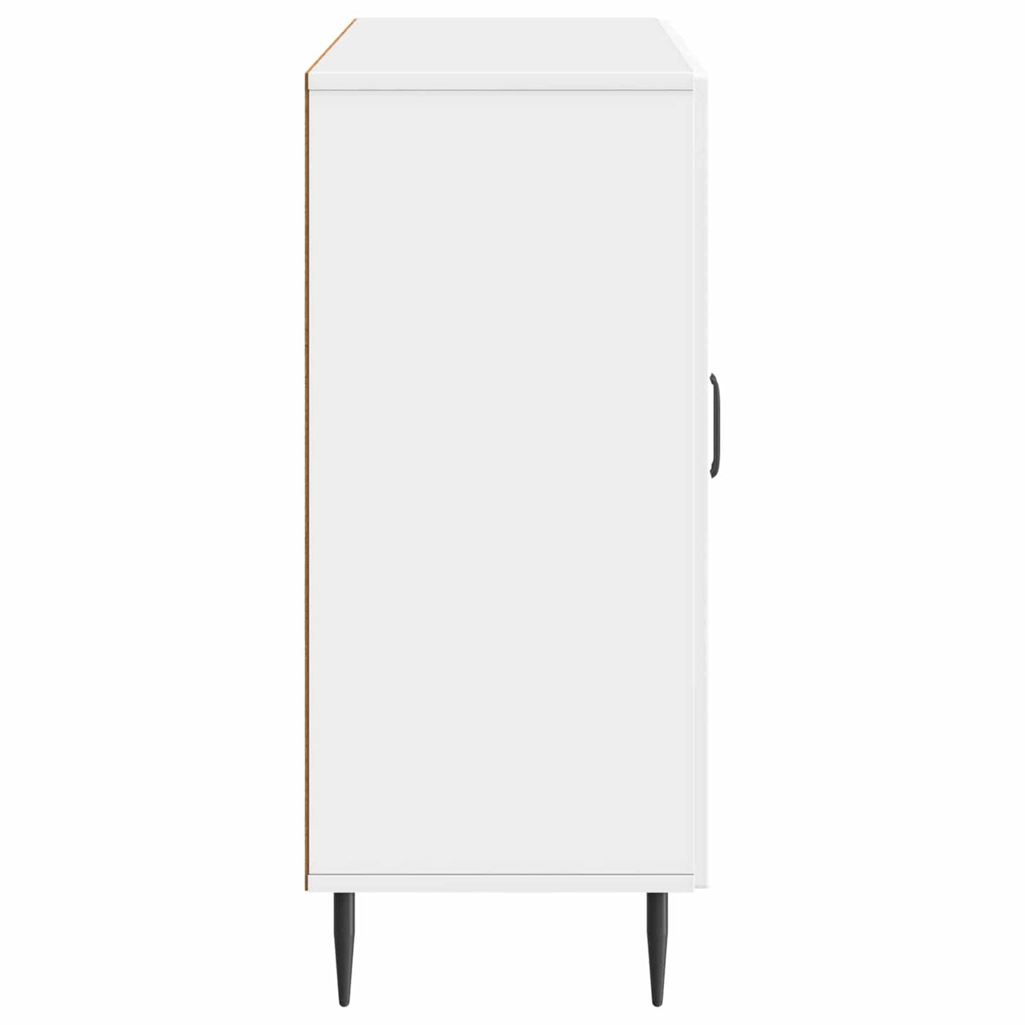 Dressoir Hoogglans Wit 89 x 34,5 x 80 cm Bewerkt hout is nu te koop bij PeponiXL, paradijselijk wonen!