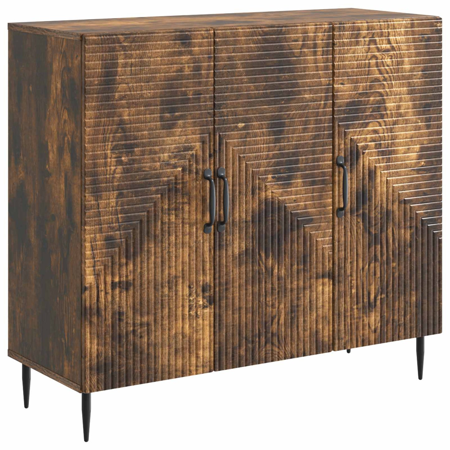 Dressoir Gerookt eiken 89 x 34,5 x 80 cm Bewerkt hout is nu te koop bij PeponiXL, paradijselijk wonen!