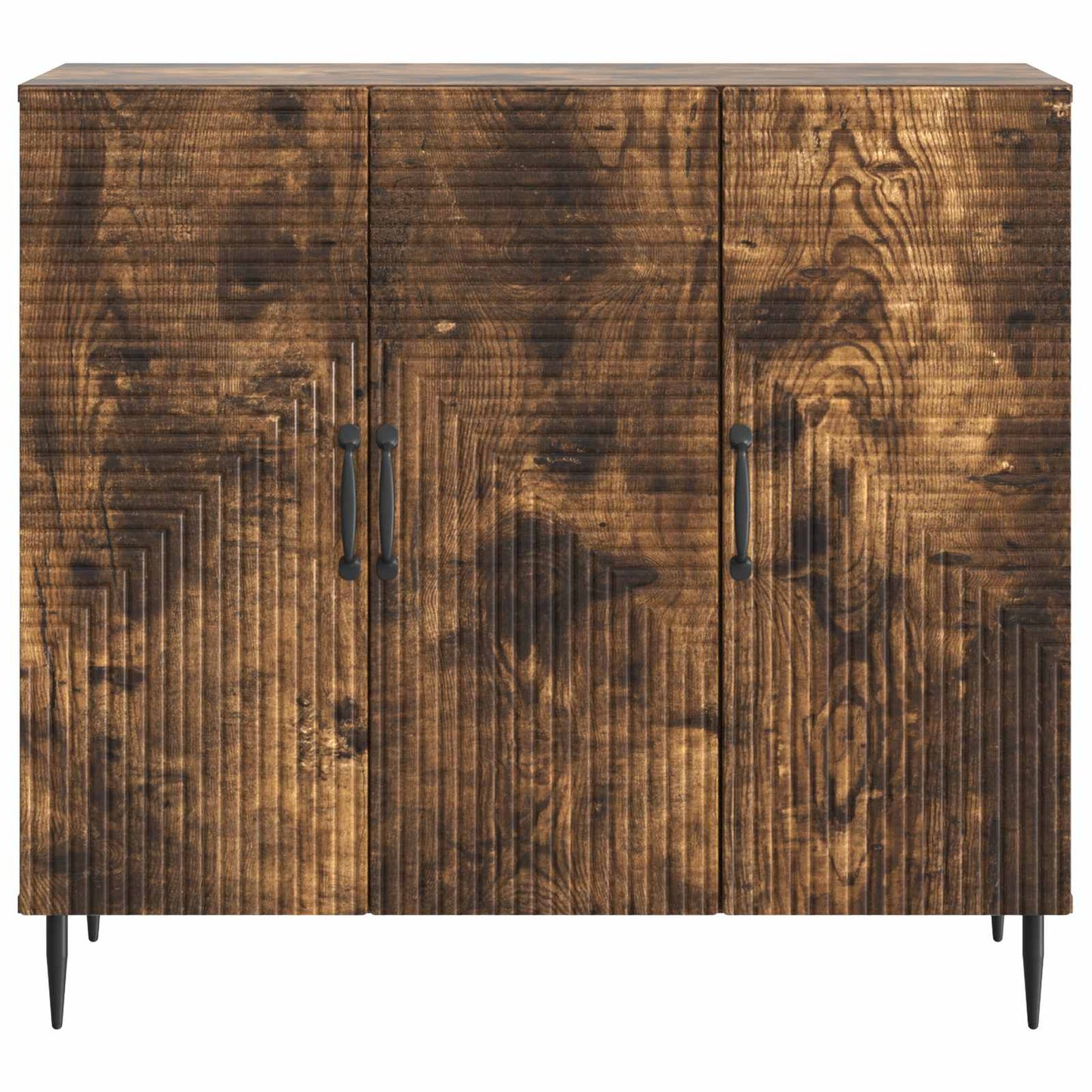 Dressoir Gerookt eiken 89 x 34,5 x 80 cm Bewerkt hout is nu te koop bij PeponiXL, paradijselijk wonen!