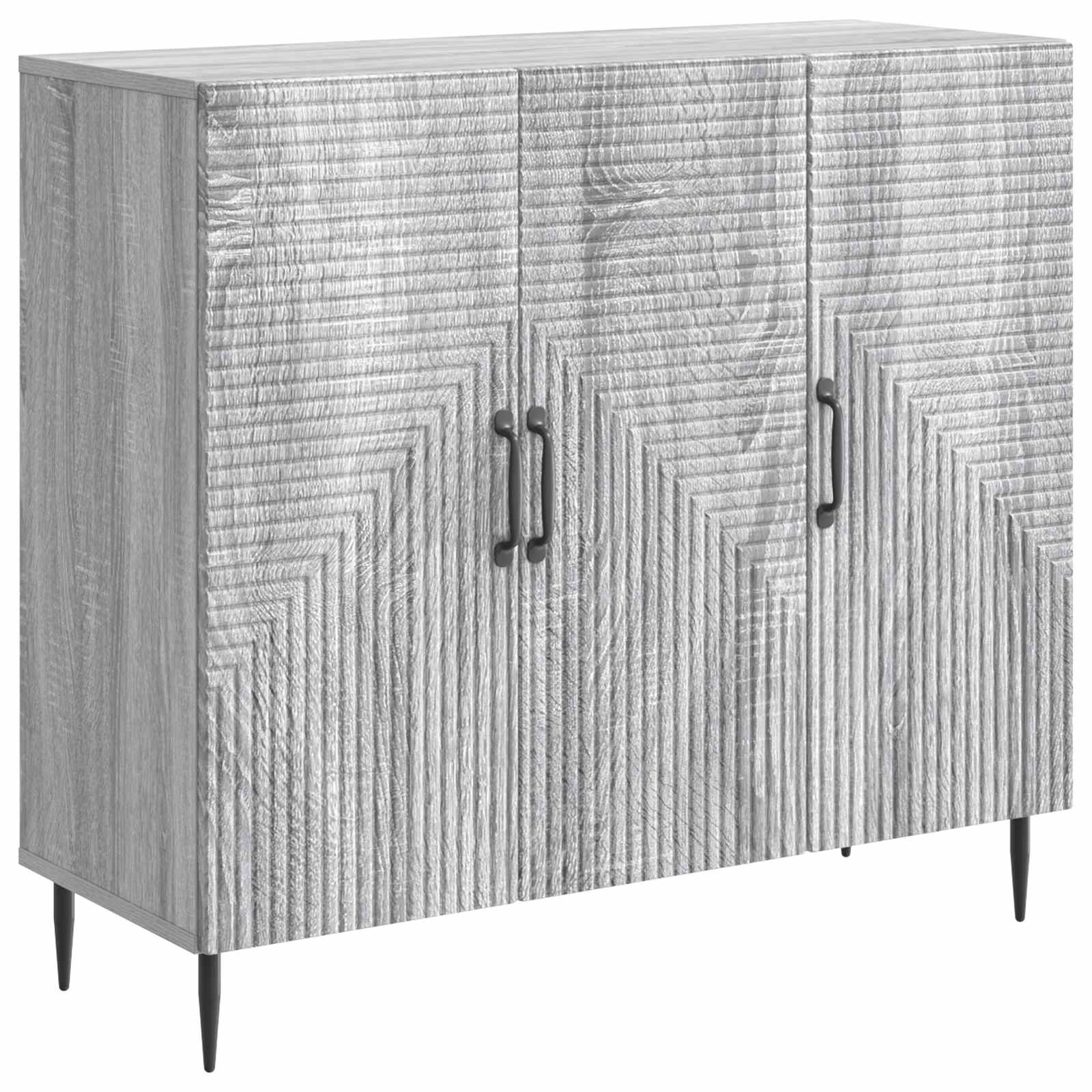 Dressoir Grijs sonoma 89 x 34,5 x 80 cm Bewerkt hout is nu te koop bij PeponiXL, paradijselijk wonen!
